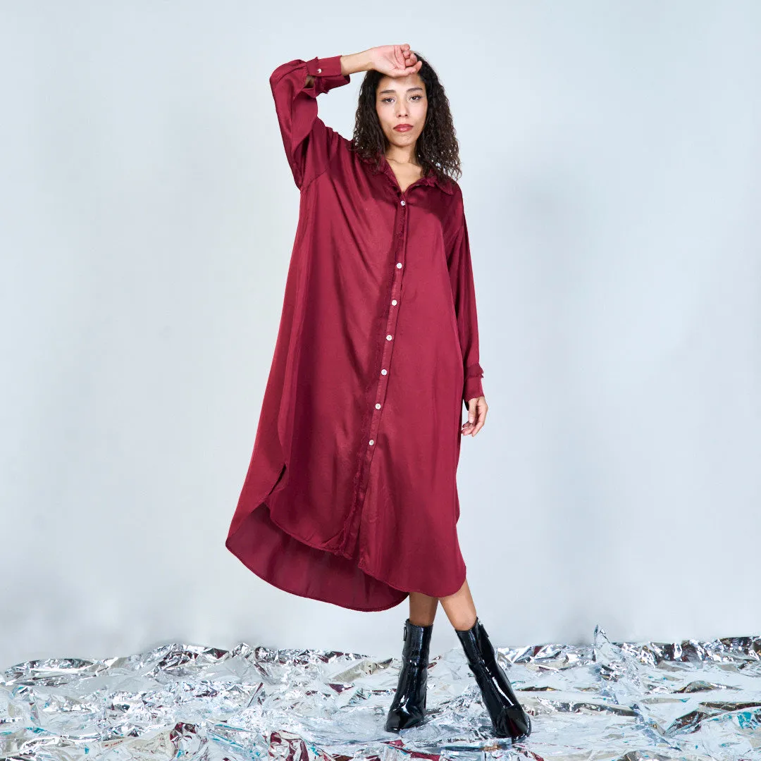 Elegant midi button-down shirt dress wholesale