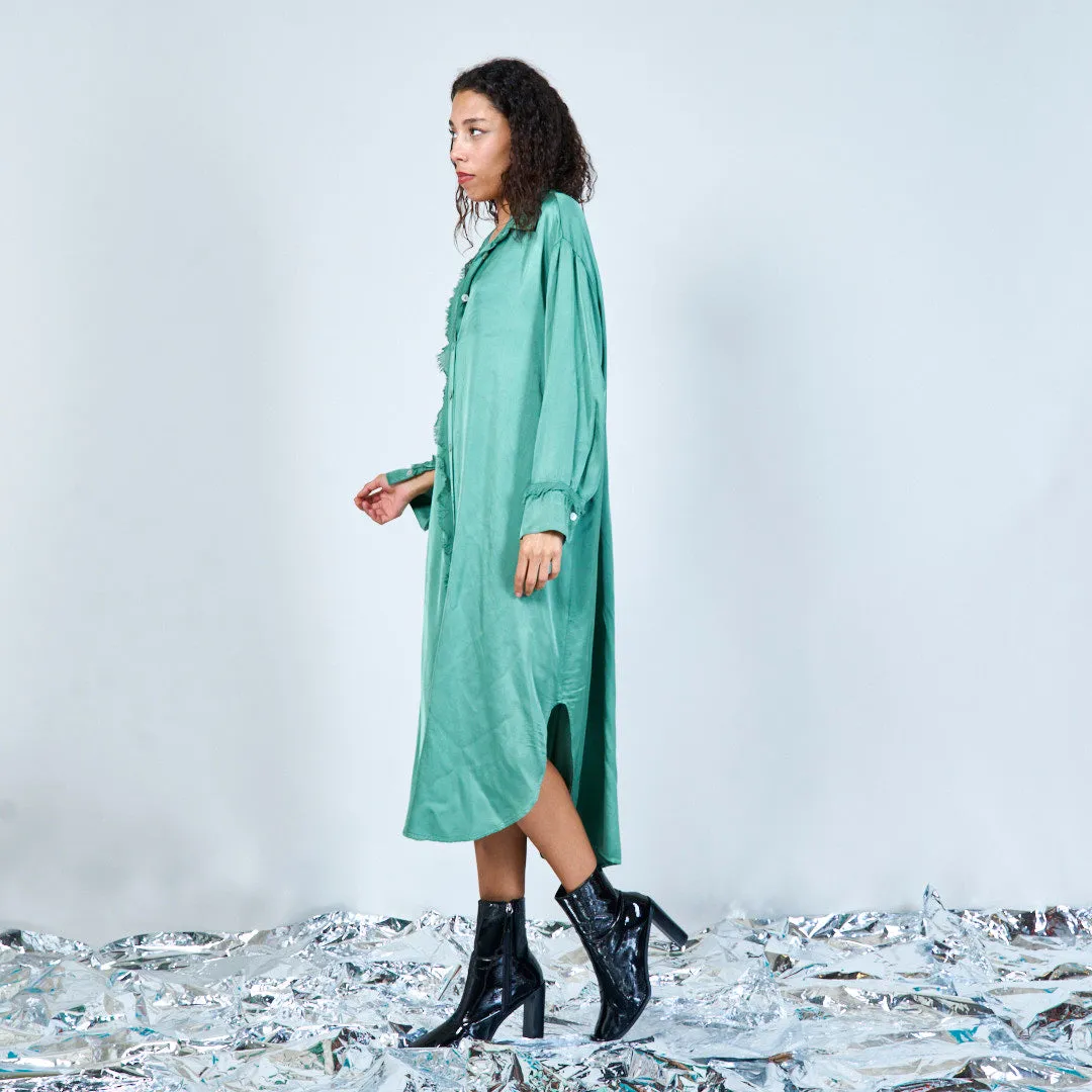Elegant midi button-down shirt dress wholesale
