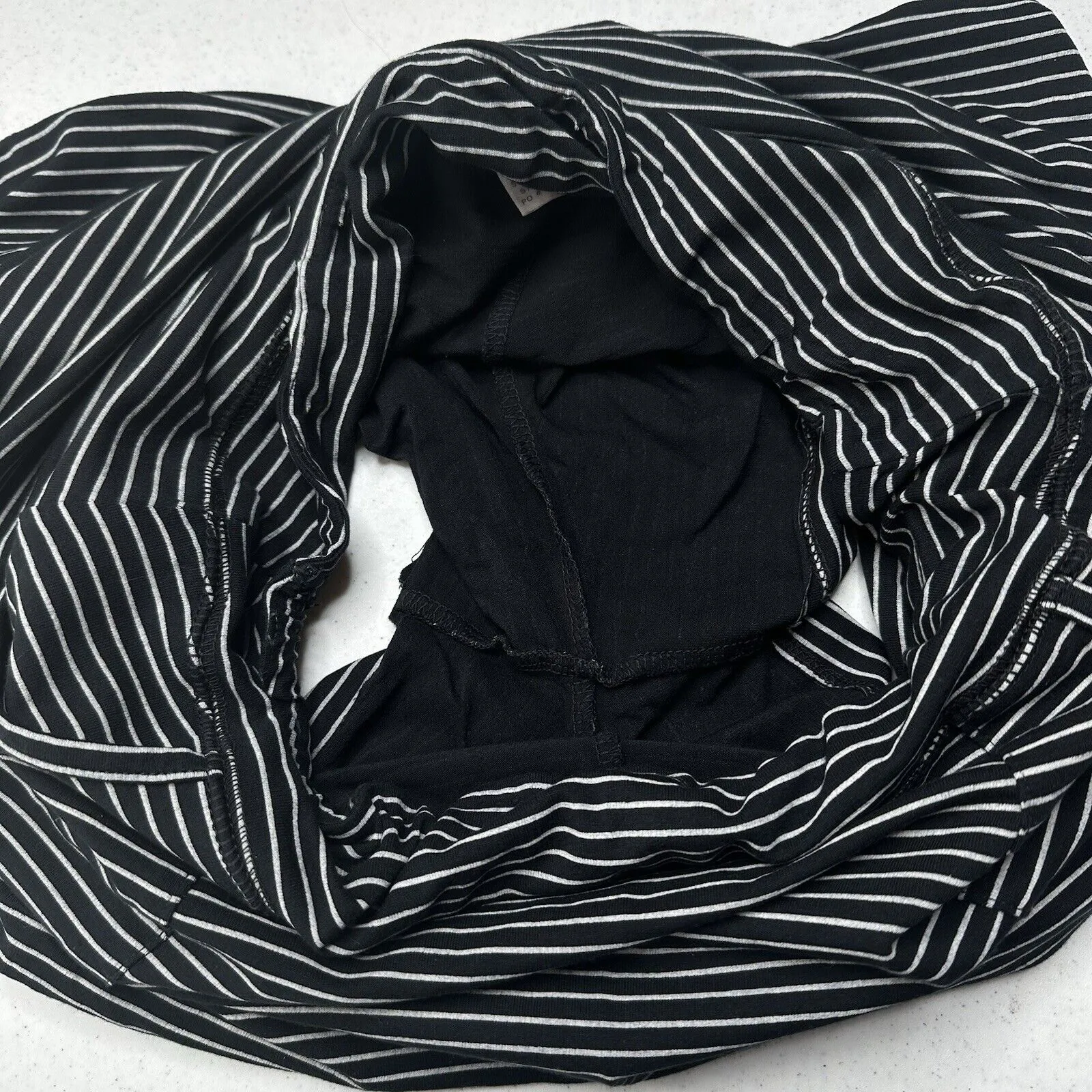 Fresh Produce Skort Womens Small Black White Stripes Preppy Skirt/Shorts *Flaw