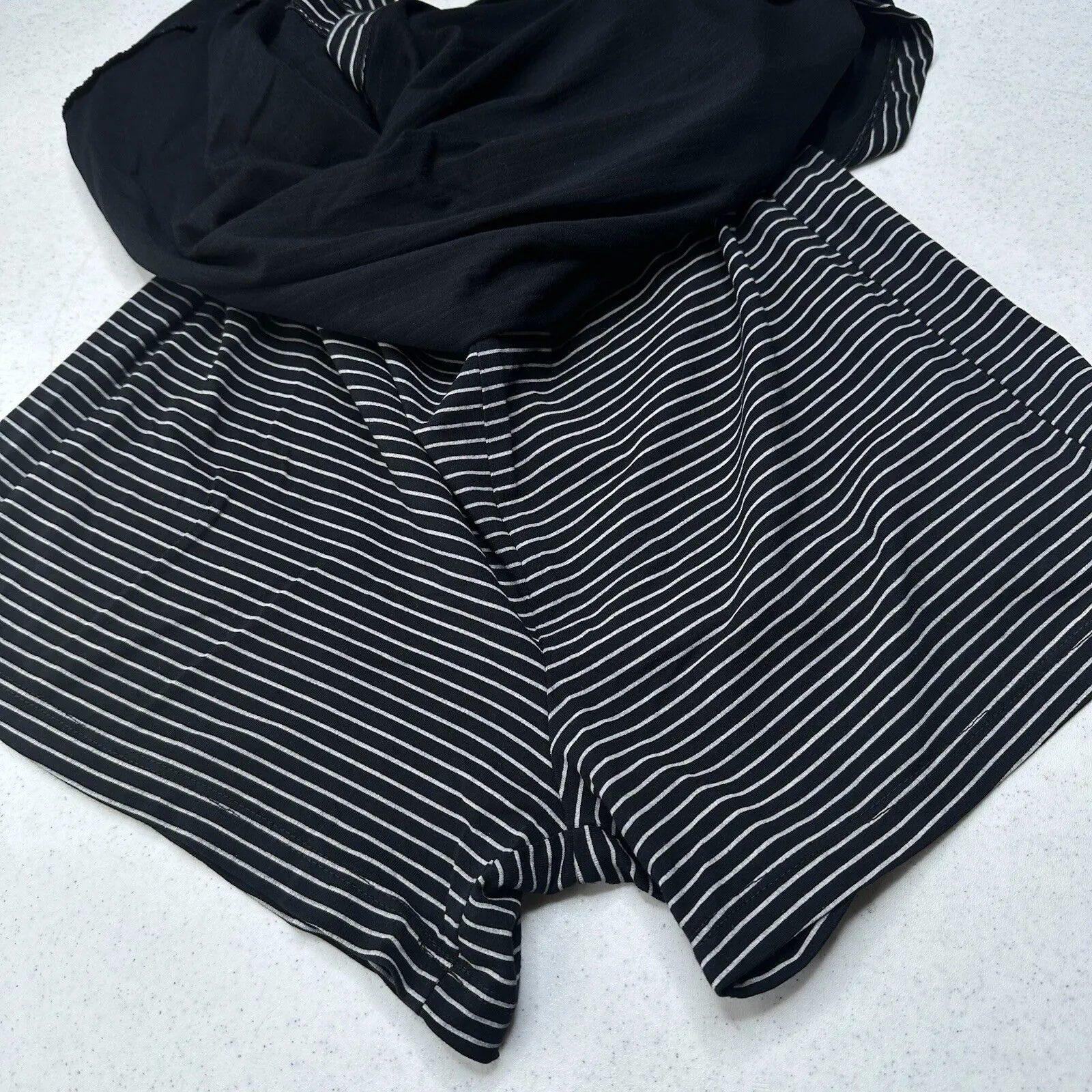 Fresh Produce Skort Womens Small Black White Stripes Preppy Skirt/Shorts *Flaw