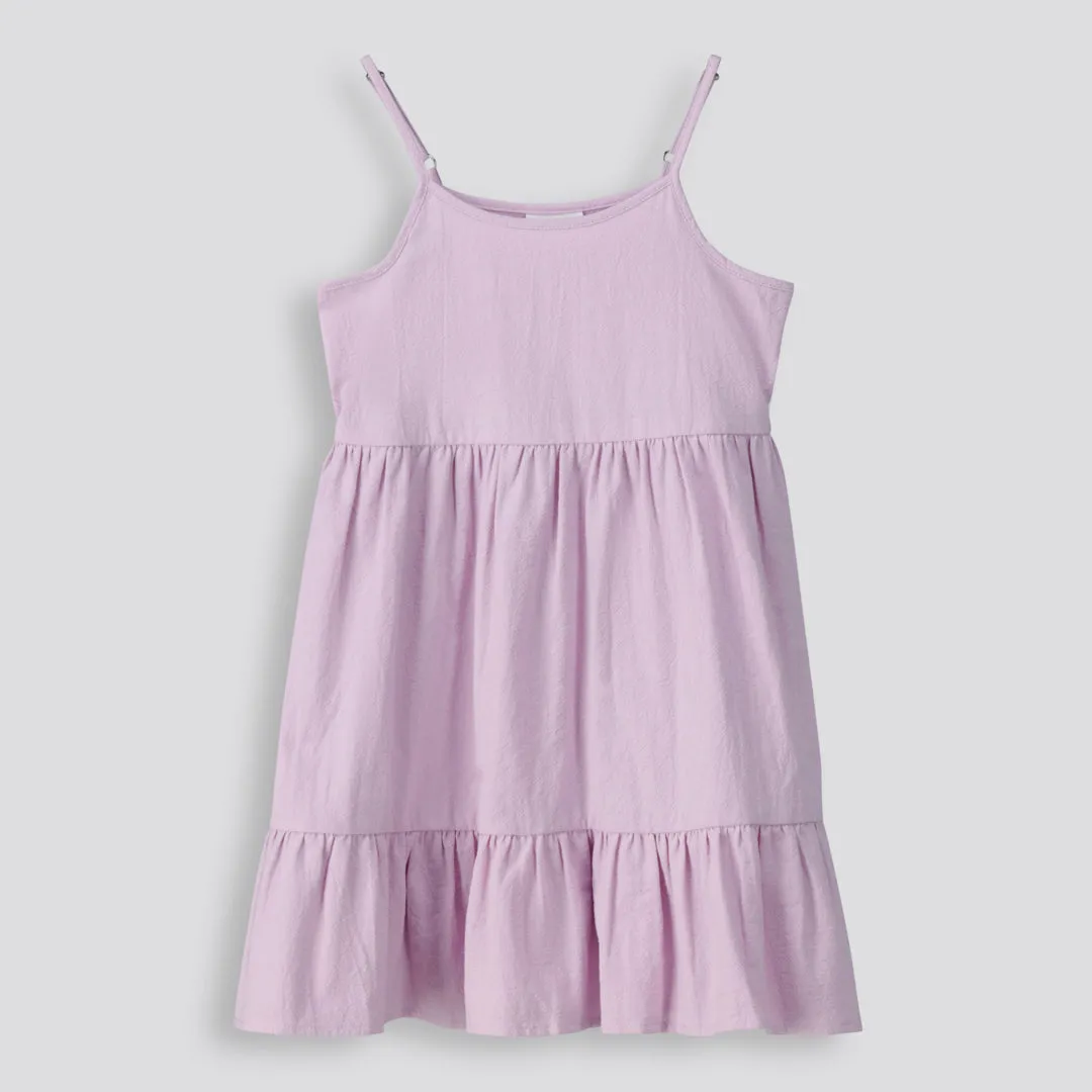 Girls Tiered Dress _ 154248 _ Lilac