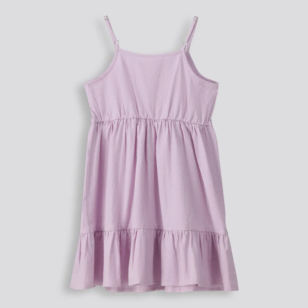 Girls Tiered Dress _ 154248 _ Lilac