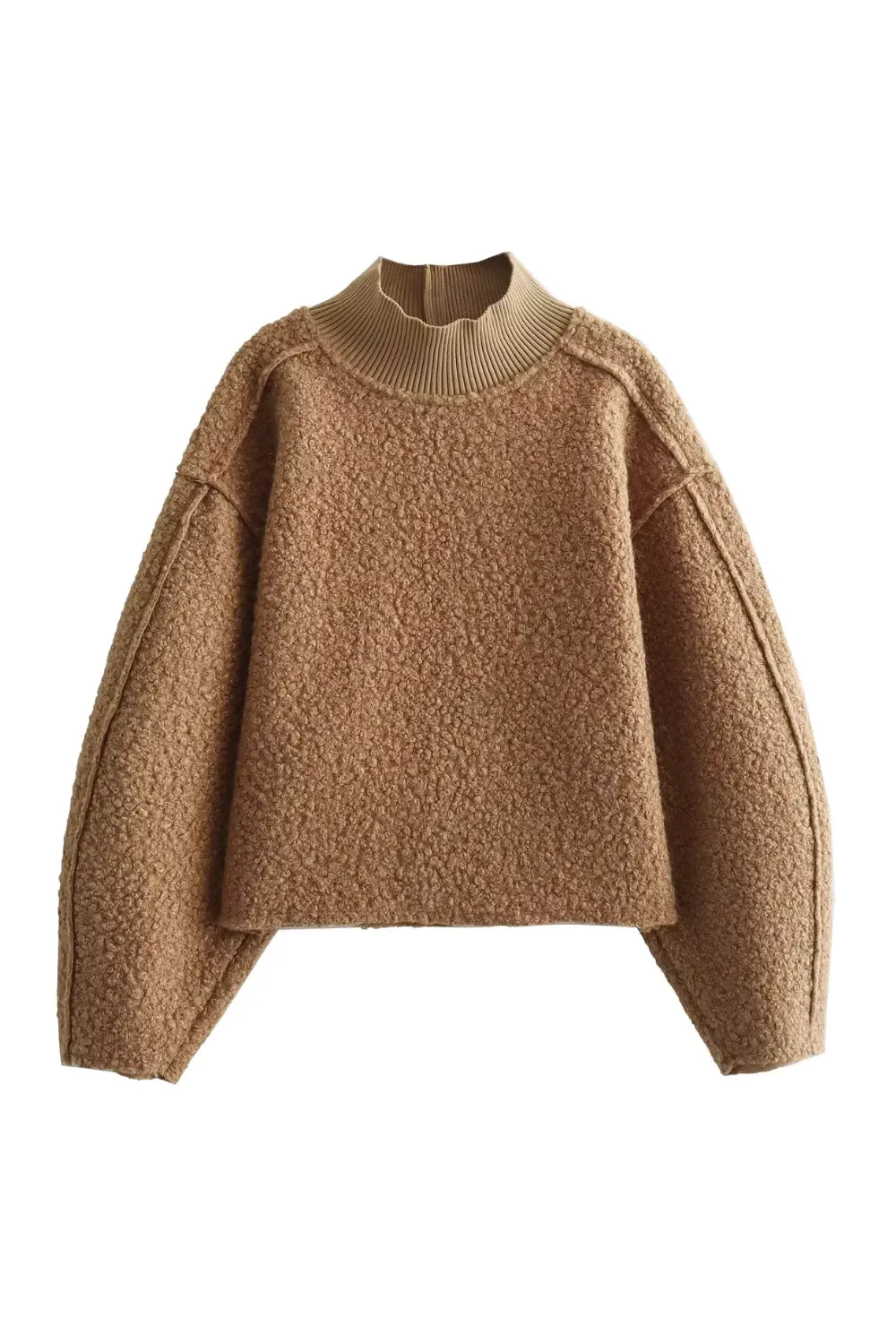 'Gloria' Knitted Boucle Sweatshirt (4 Colors)
