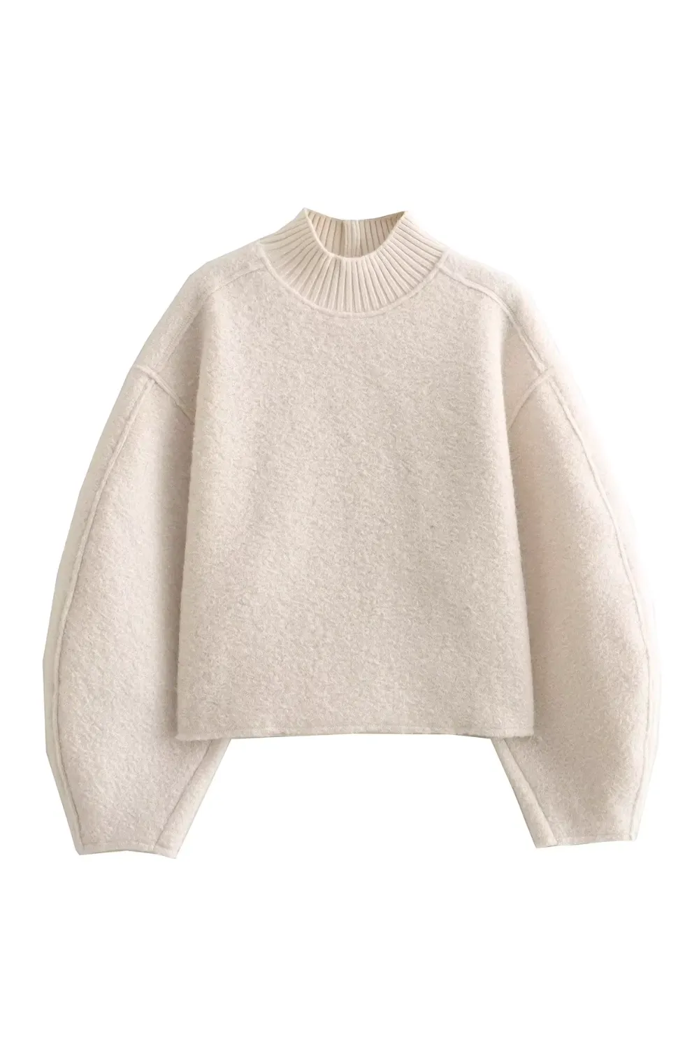 'Gloria' Knitted Boucle Sweatshirt (4 Colors)