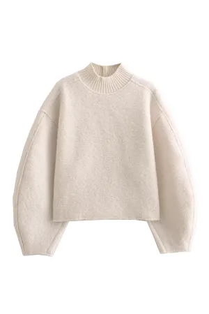 'Gloria' Knitted Boucle Sweatshirt (4 Colors)
