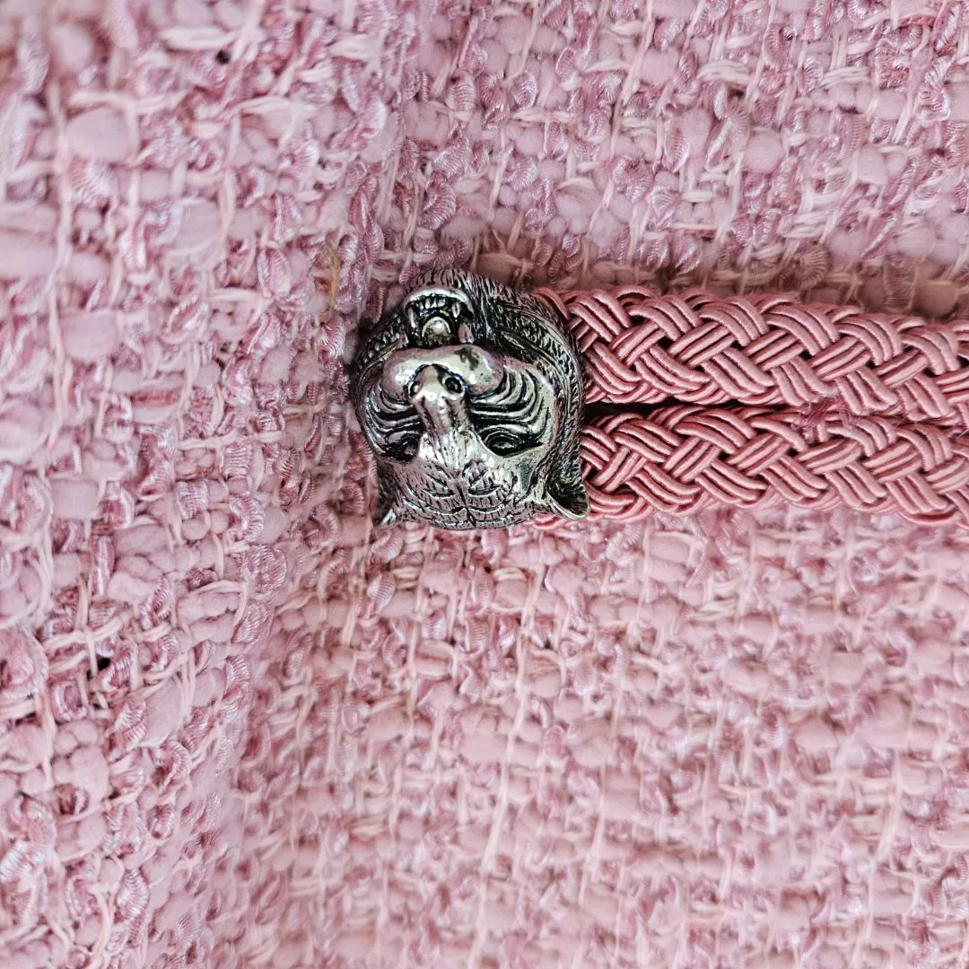 Gucci Pink Tweed Jacket with Fur collar and cuffs
