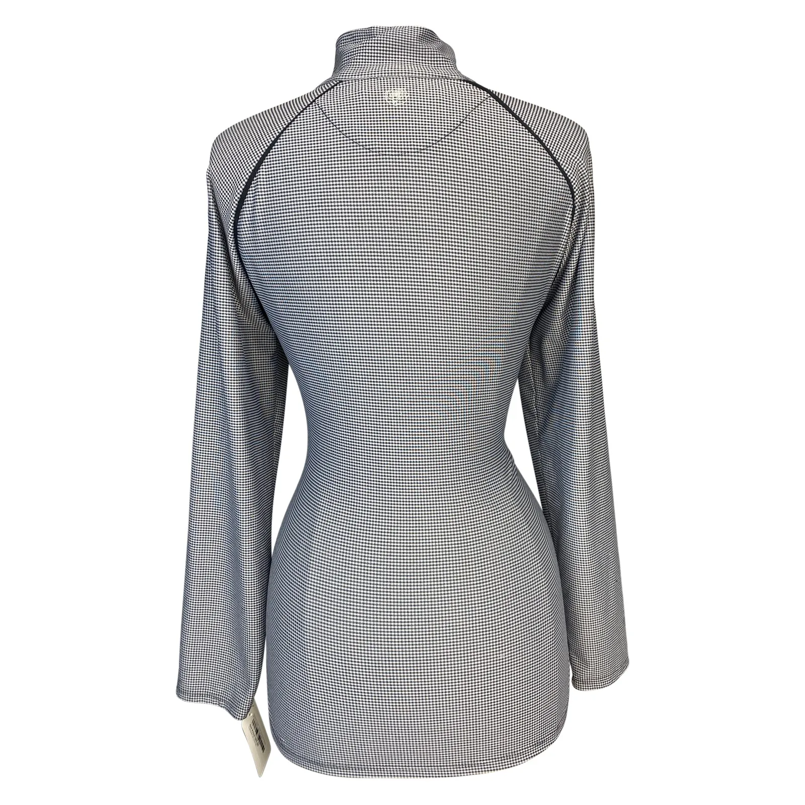 Hannah Childs 'Grace' Zip Top in Black Gingham - Women's Medium