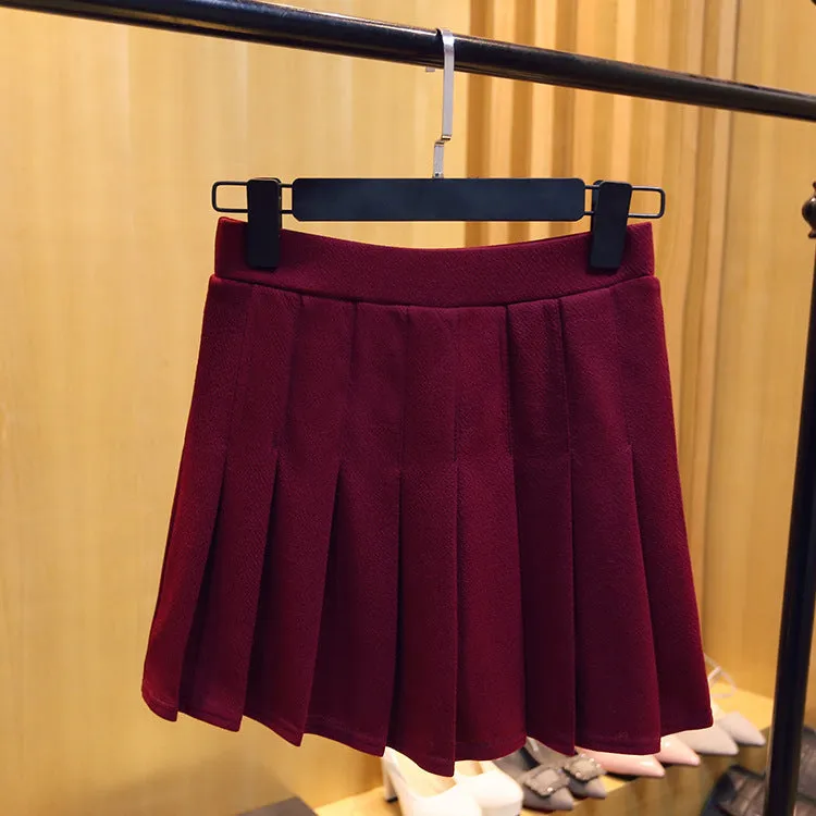 High Waist Skirt Summer Student Korean Chequered Elastic Slim Look Fresh Looking Pleated Women Skirt