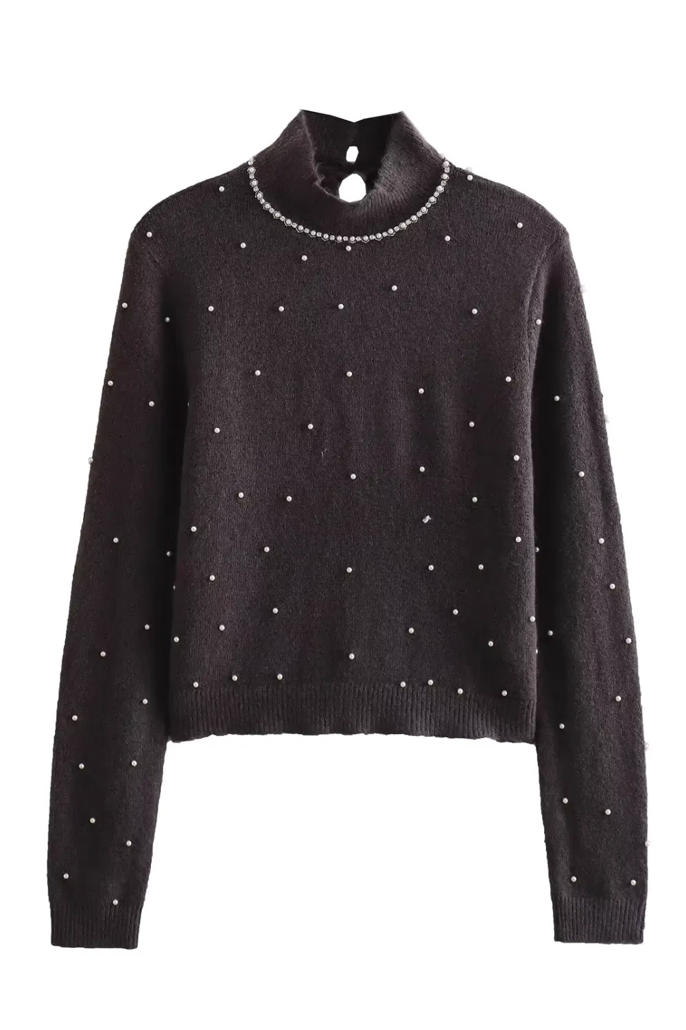 'Jenna' Faux Peal Embellished Sweater