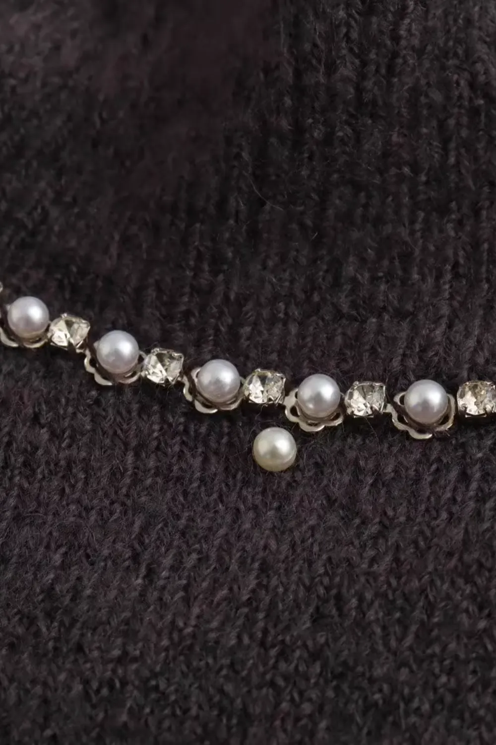'Jenna' Faux Peal Embellished Sweater