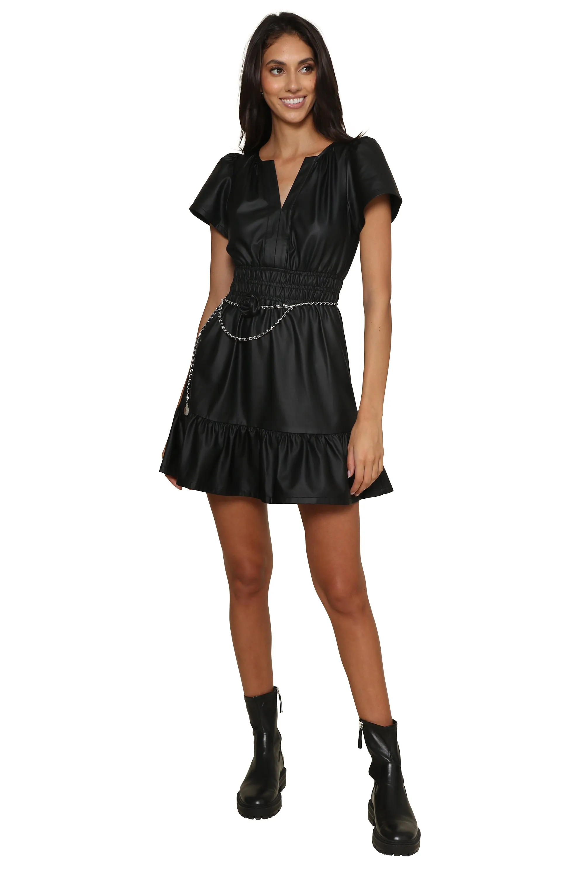 Jenny Vegan Leather Dress