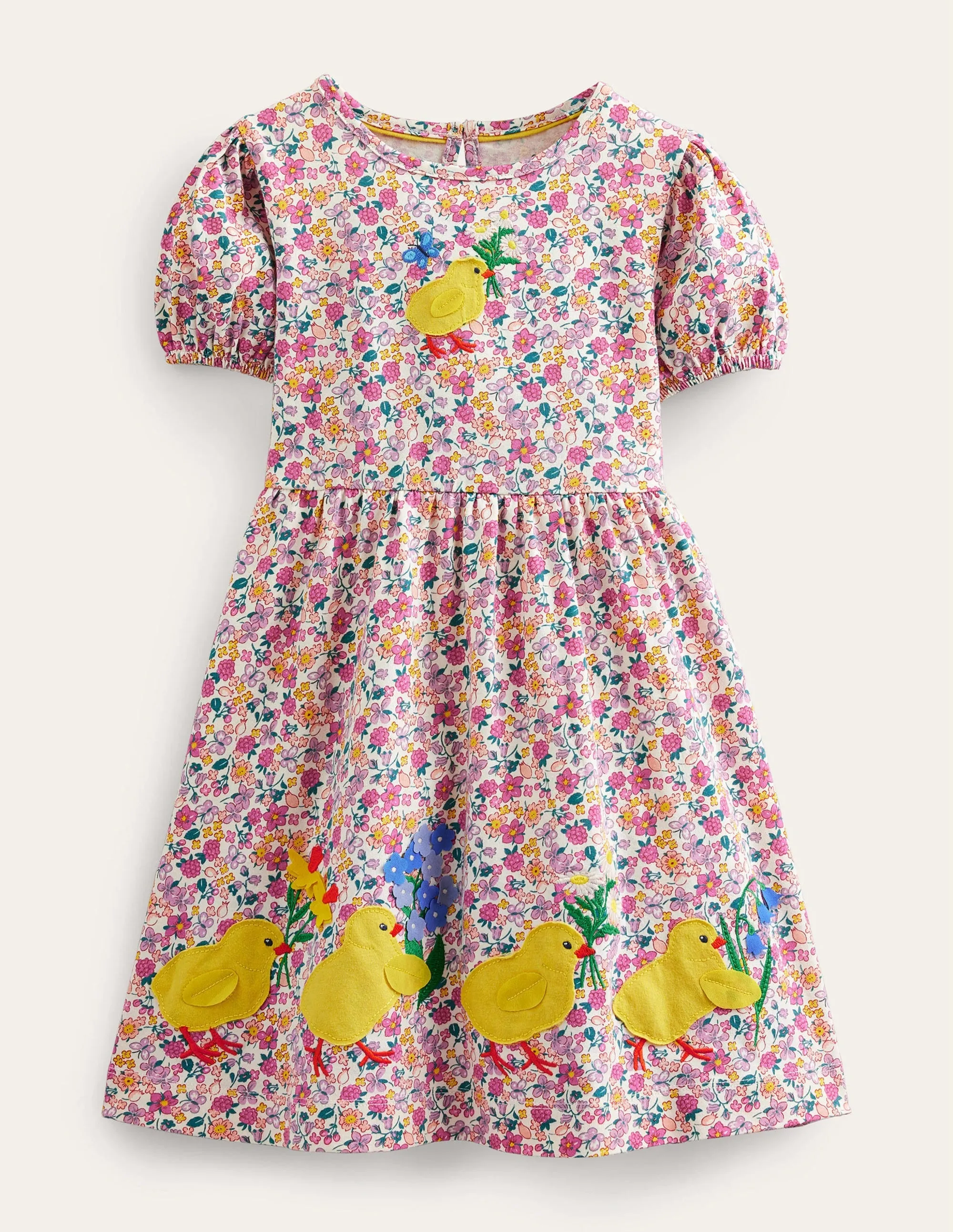 Jersey Logo Dress-Bright Petal Butterfly Berry