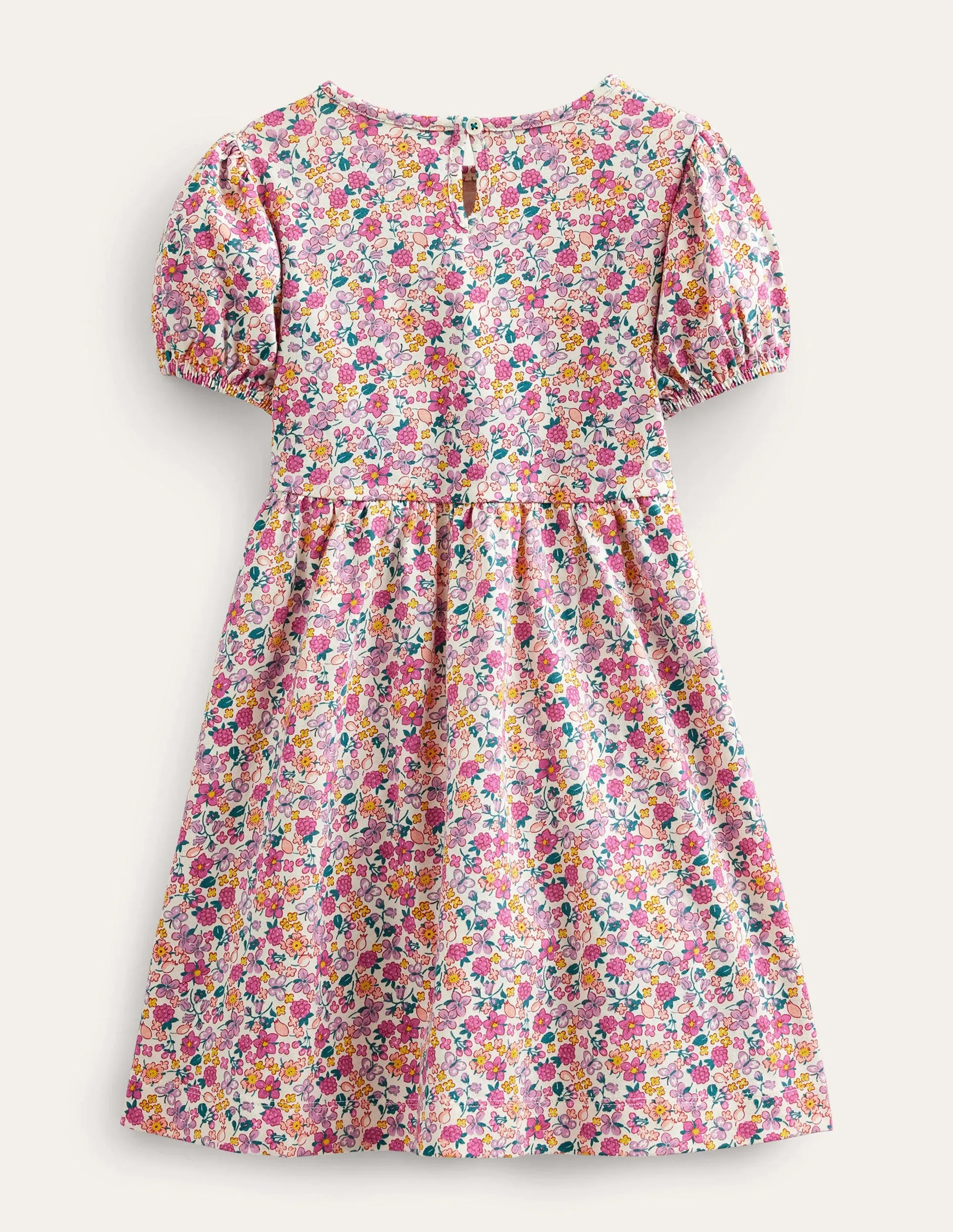 Jersey Logo Dress-Bright Petal Butterfly Berry