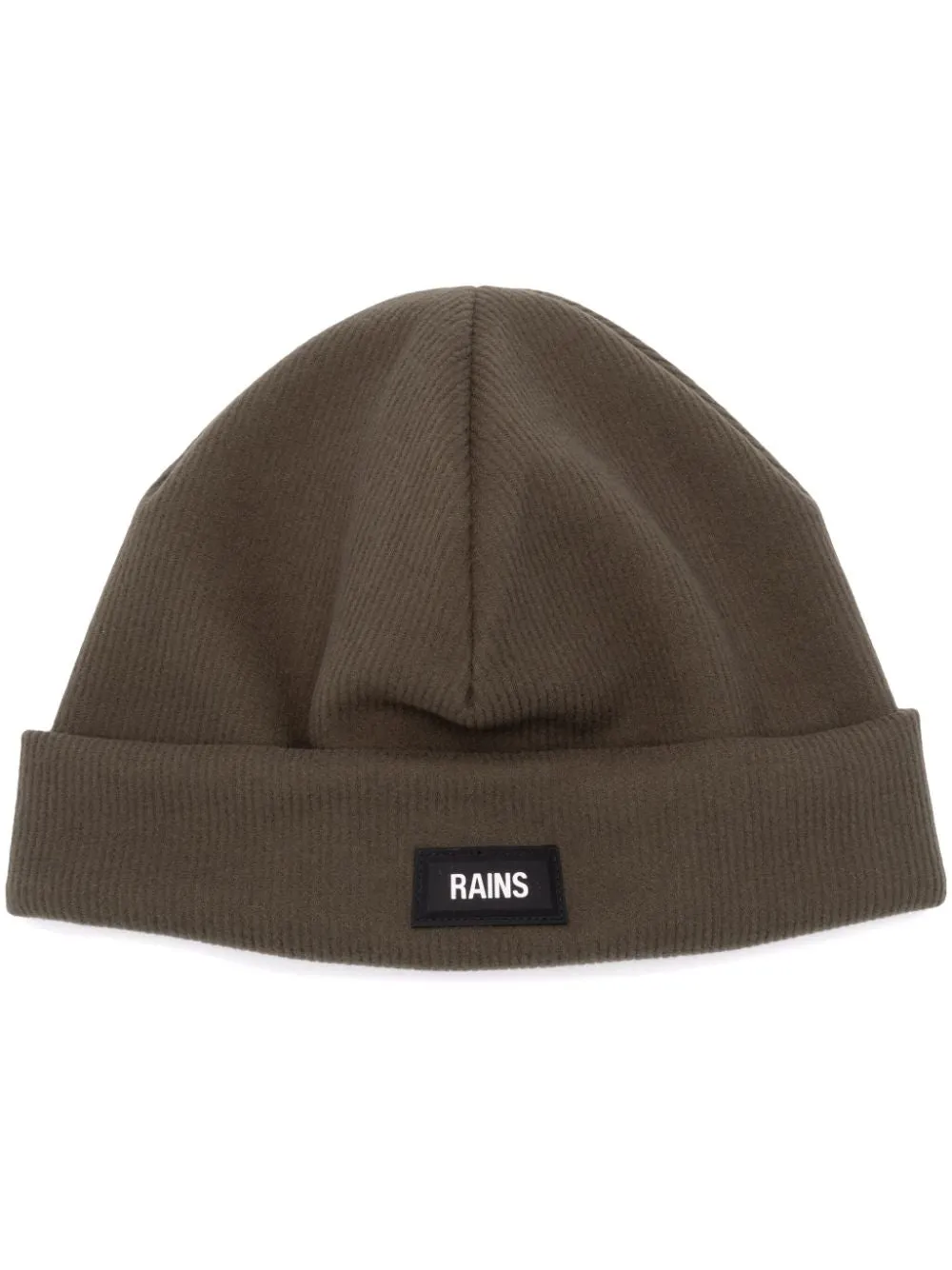 logo-appliqué ribbed  beanie