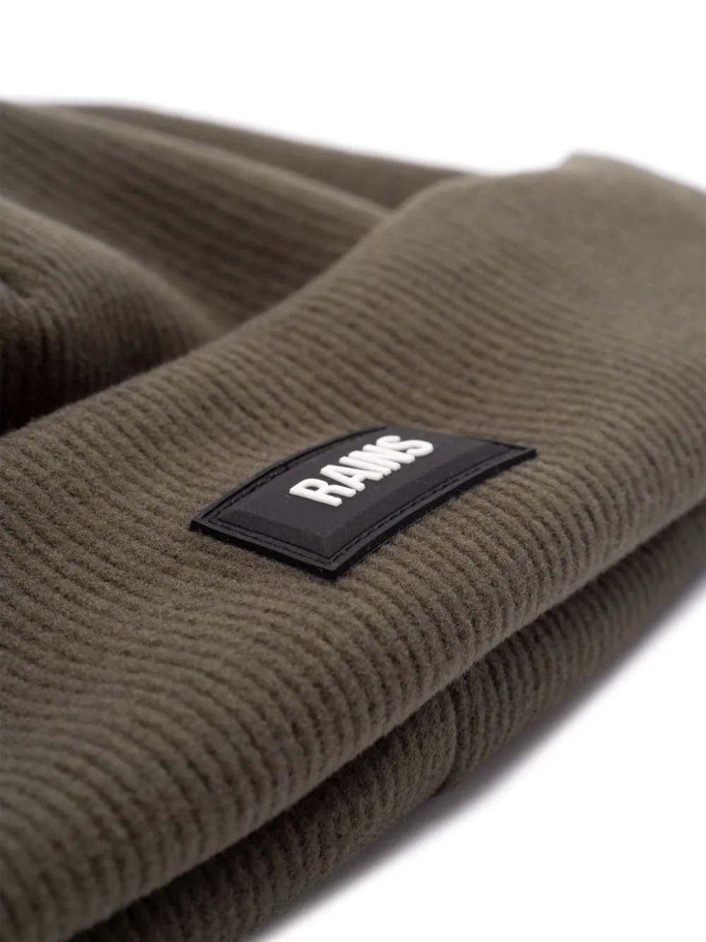 logo-appliqué ribbed  beanie