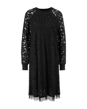 Marc Cain Star Print Lace Mesh Dress