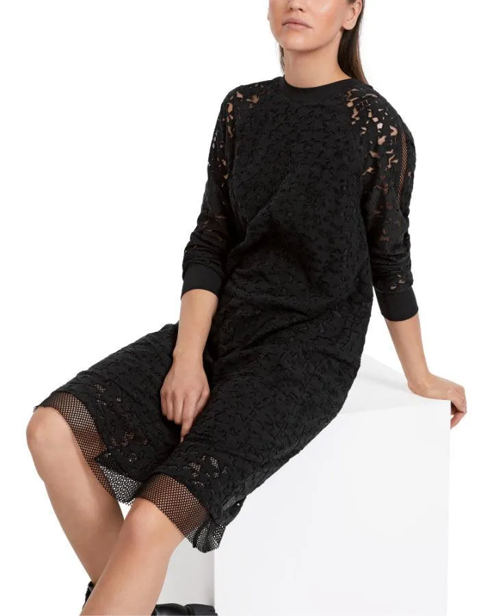 Marc Cain Star Print Lace Mesh Dress