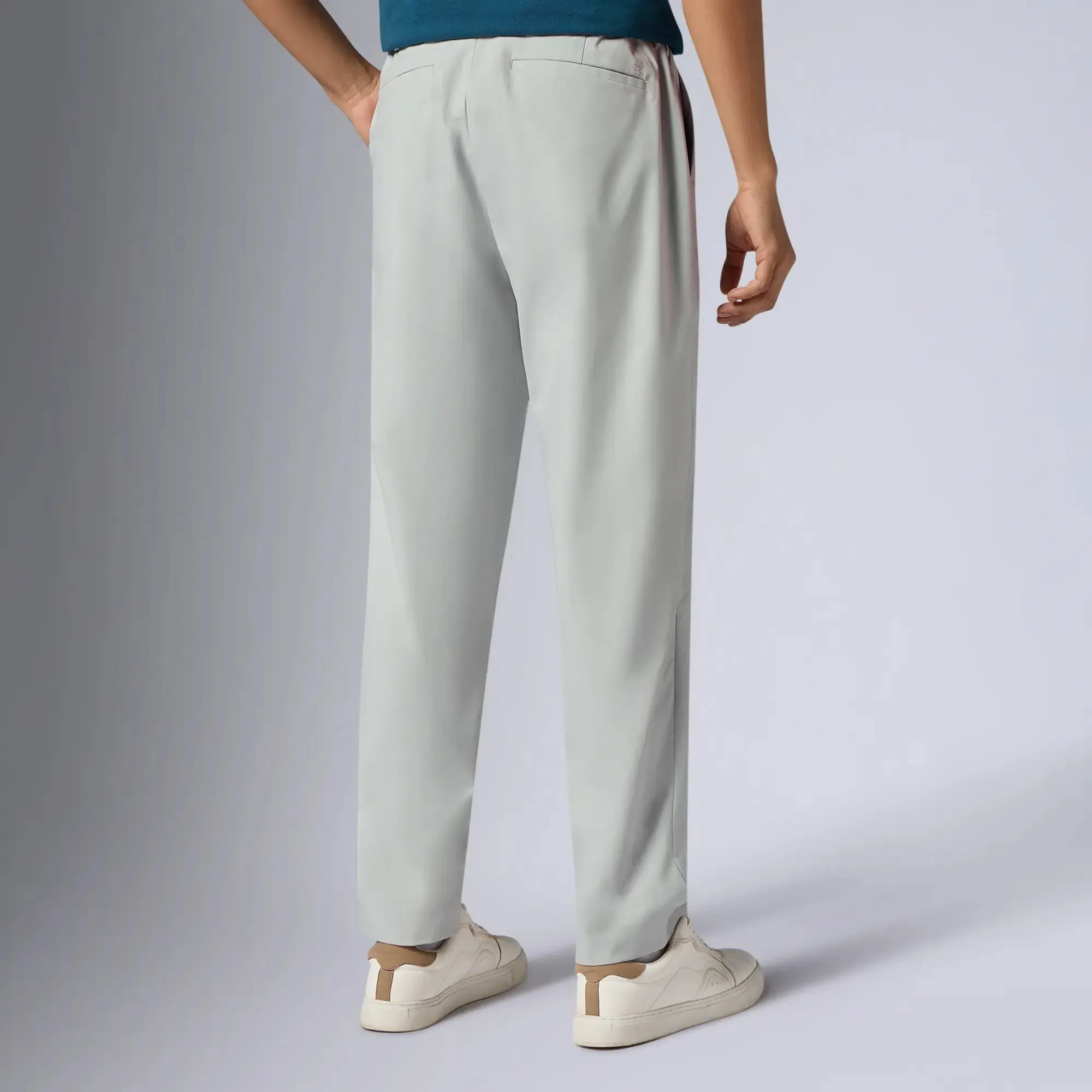 Mens Velocity Polyester Mobile Pants Chrome White