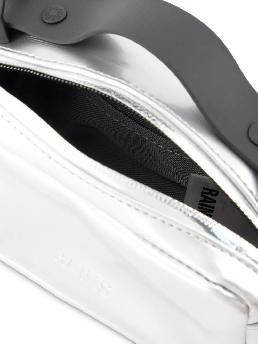 metallic shoulder bag