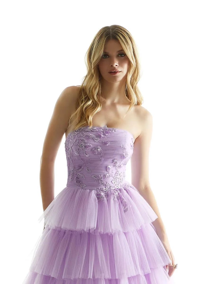 Morilee Strapless Ruffle Skirt Prom Dress 49042
