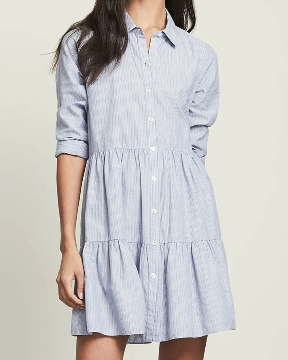 Multi Blue Stripe Jemila Mini Dress
