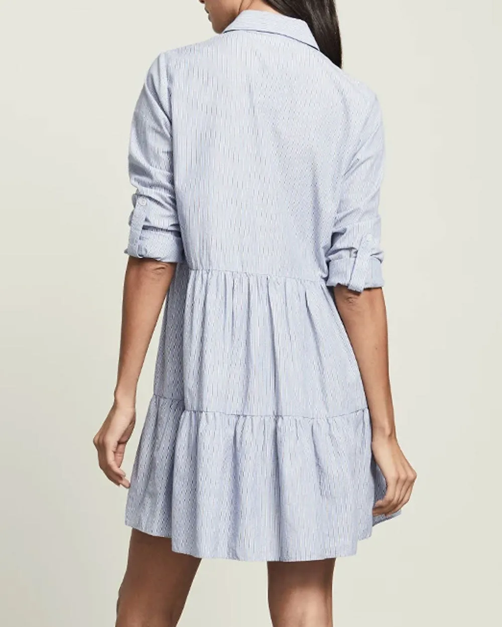 Multi Blue Stripe Jemila Mini Dress