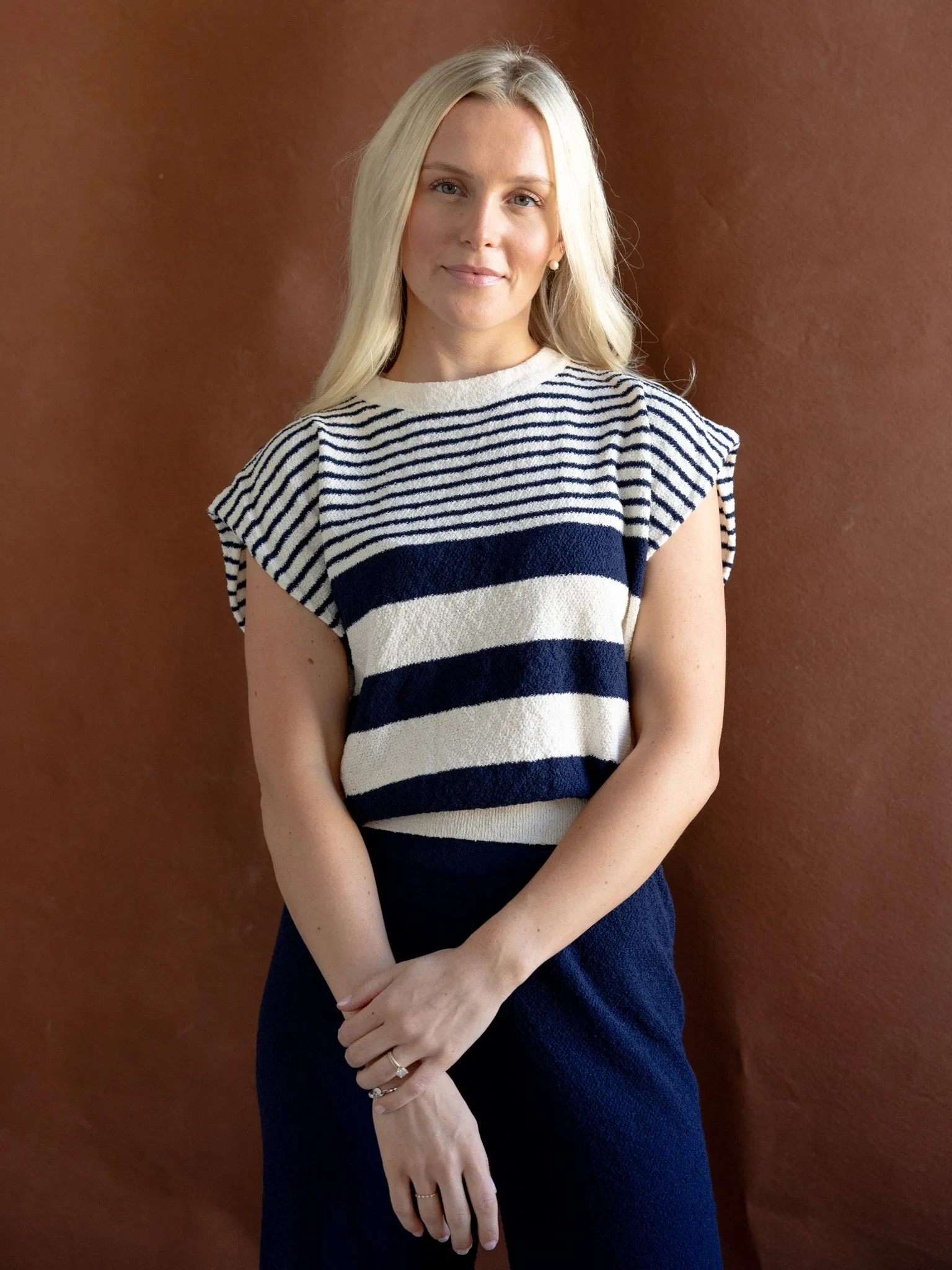 Nancy Strip Knit Top