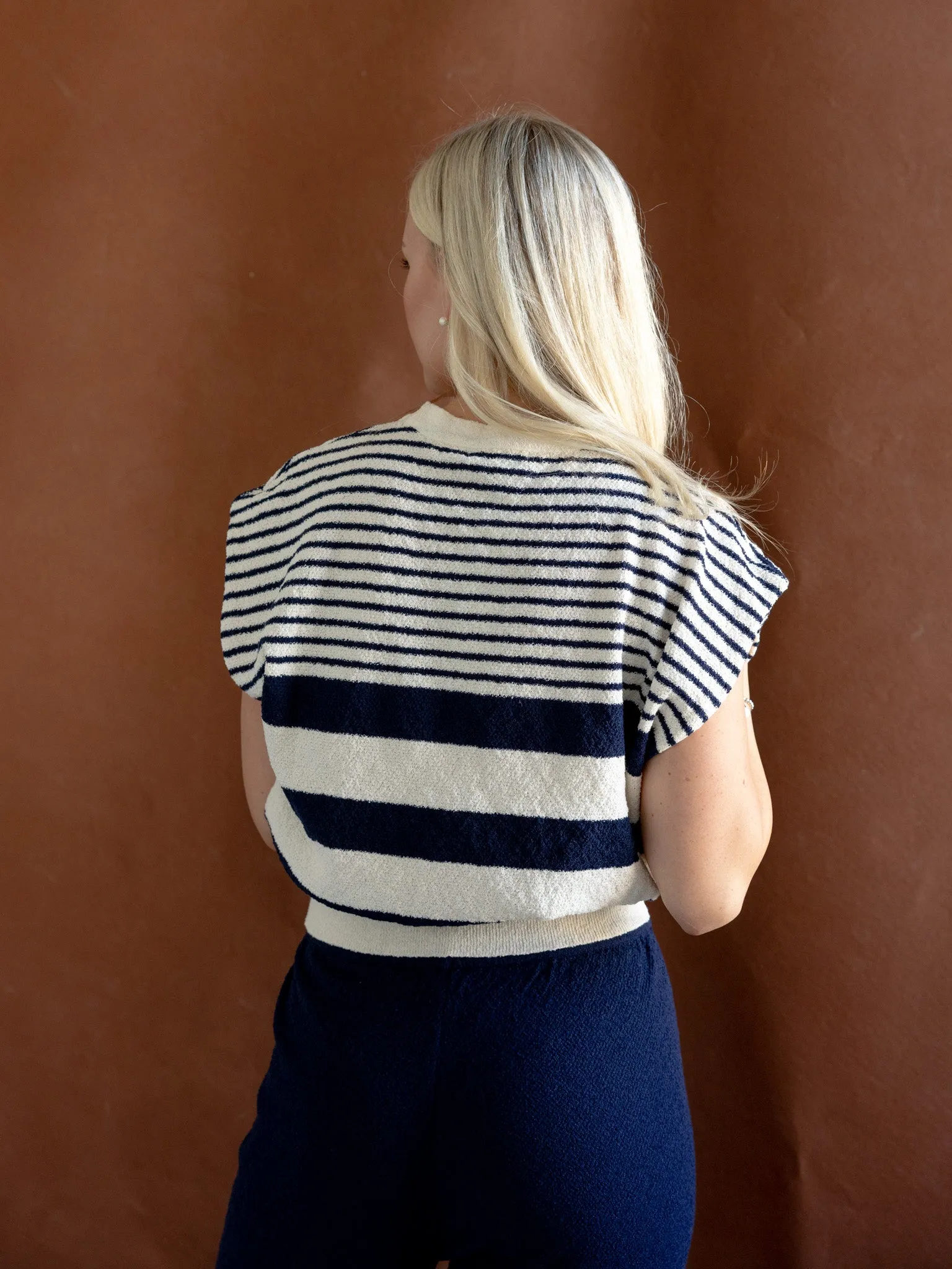 Nancy Strip Knit Top