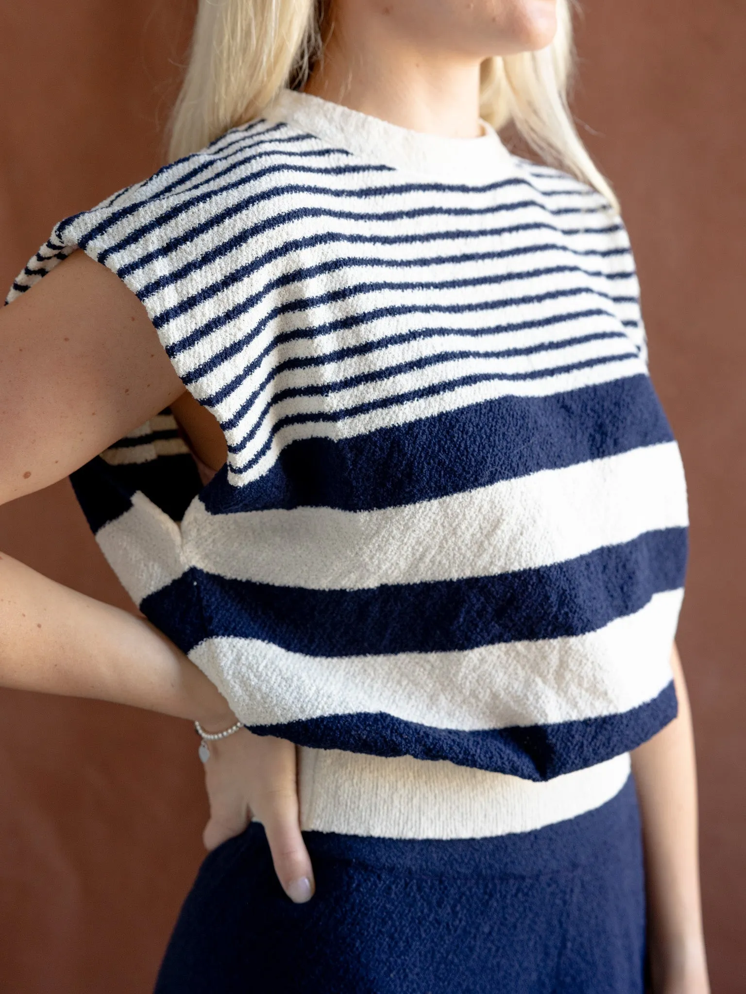 Nancy Strip Knit Top