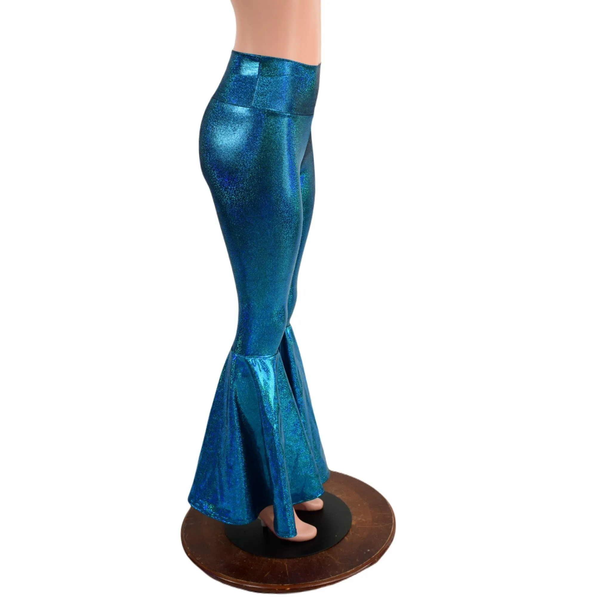 Ocean Sparkle High Waist Bell Bottom Flares
