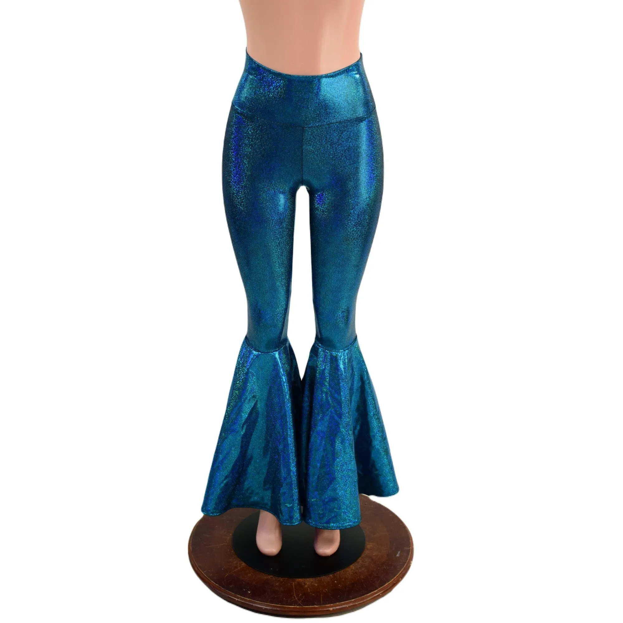 Ocean Sparkle High Waist Bell Bottom Flares