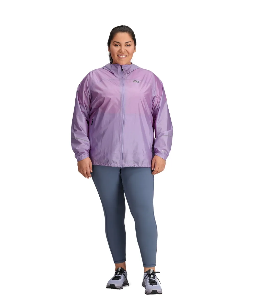 Outdoor Research Helium Women's Plus Size Rain Jacket Lavender sizes 2X - 4X