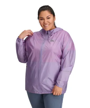Outdoor Research Helium Women's Plus Size Rain Jacket Lavender sizes 2X - 4X