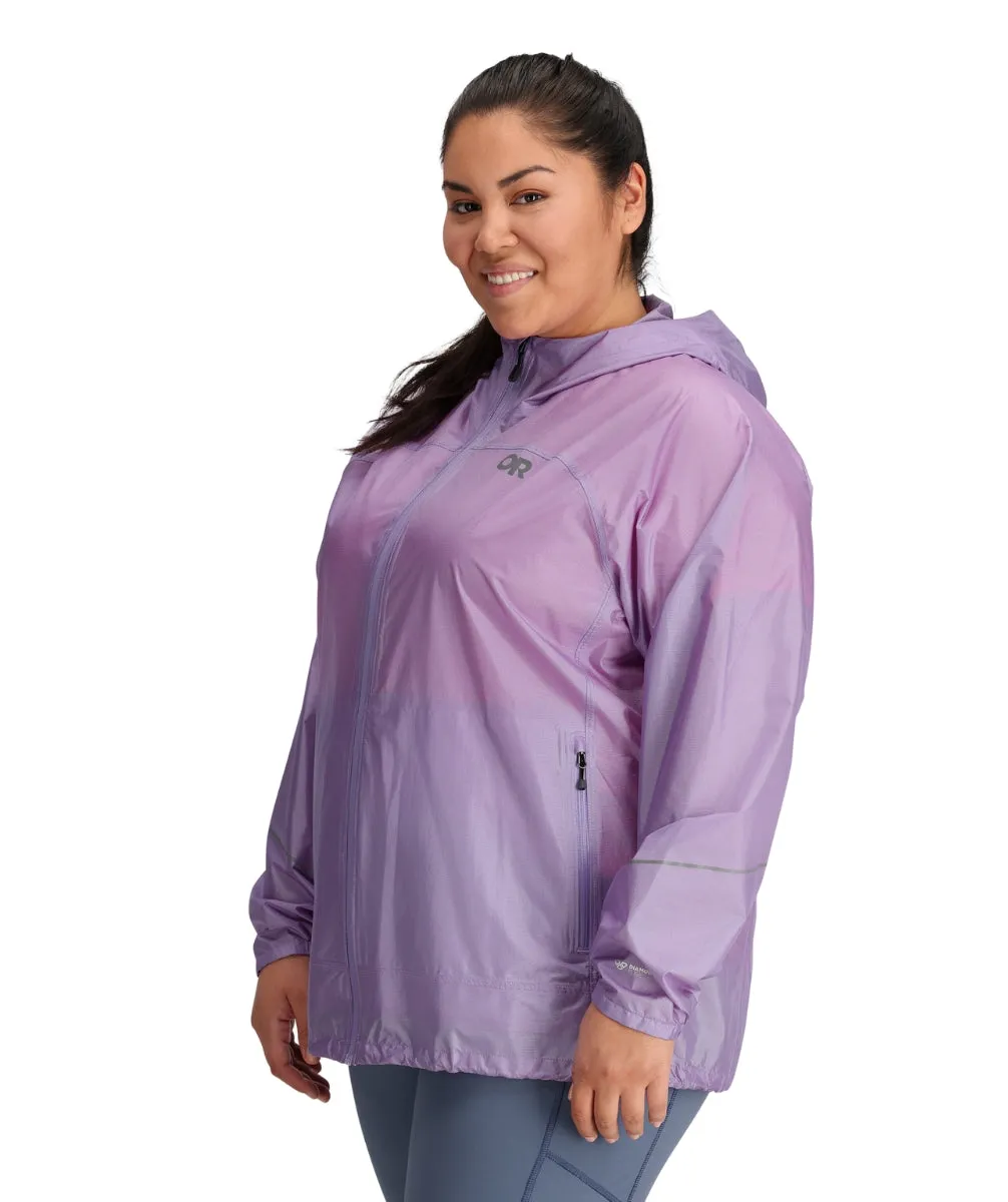 Outdoor Research Helium Women's Plus Size Rain Jacket Lavender sizes 2X - 4X