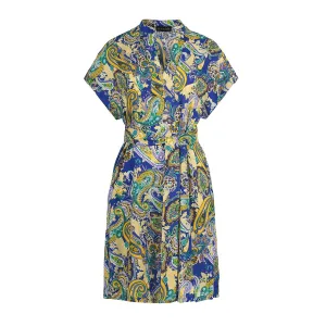 Paisley Print Dress with Slits