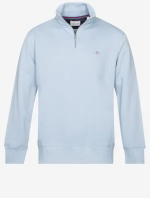 Regular Fit Shield Half Zip Sweat Dove Blue