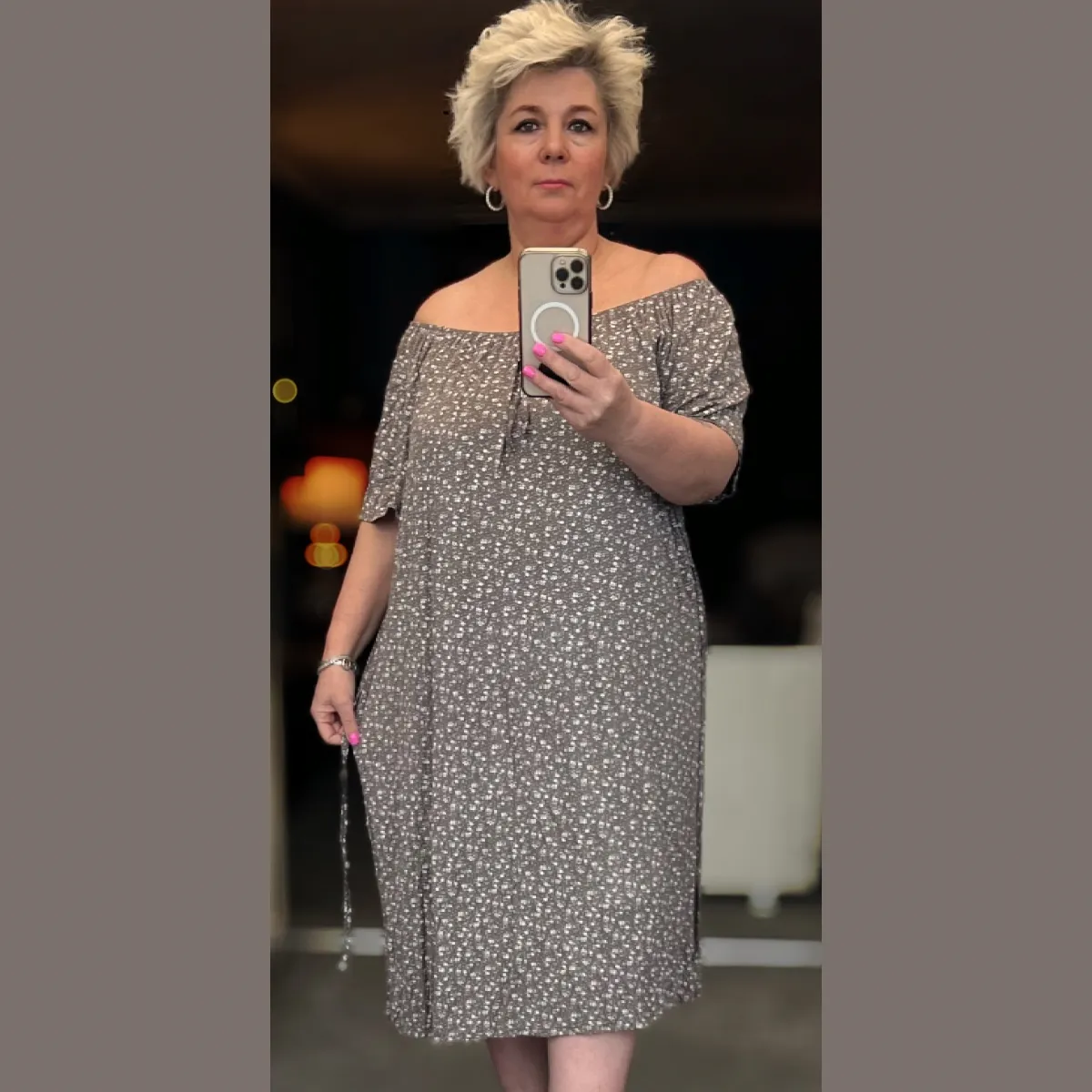 ROCKTHOSECURVES OFF SHOULDER SOFT FEEL FLORAL DRESS