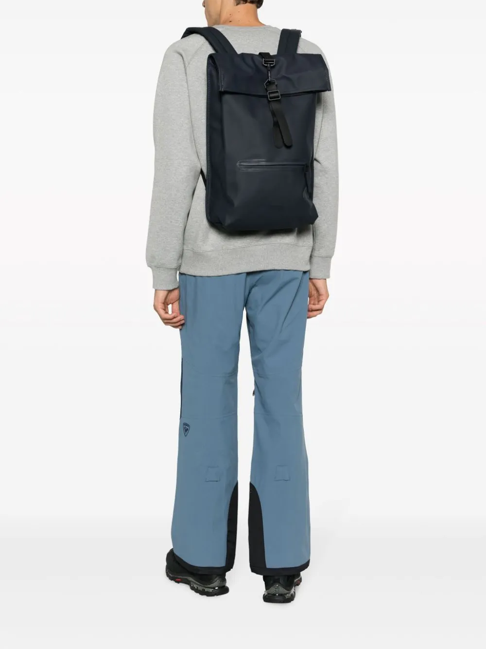 Rolltop logo-debossed backpack