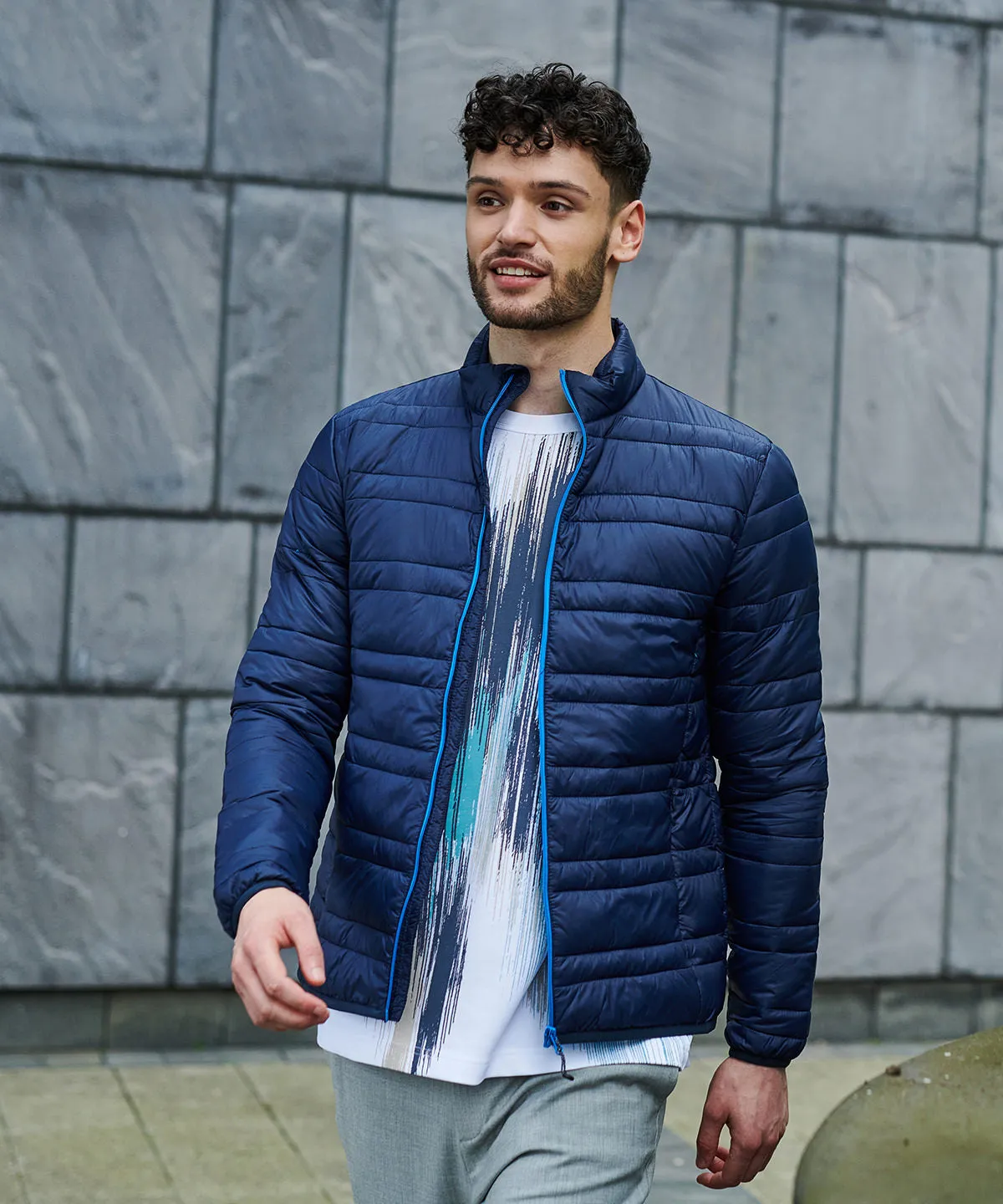 Seal Grey/Black - Firedown down-touch jacket