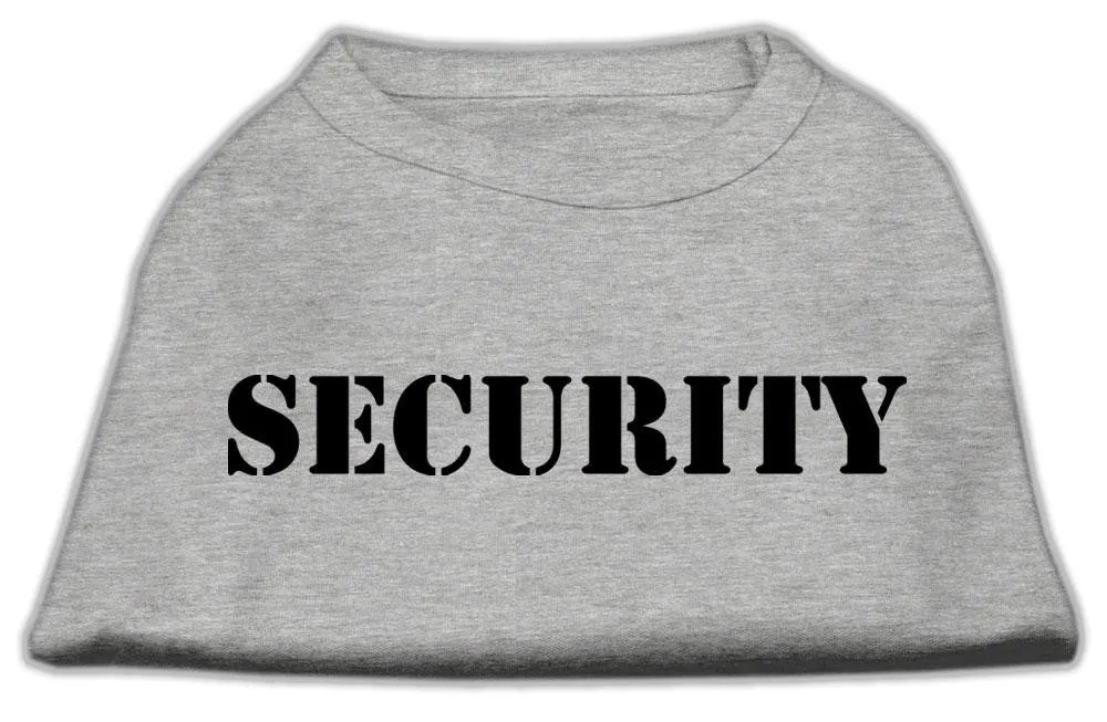 Security Screen Print Shirts Grey w- black text XL (16)