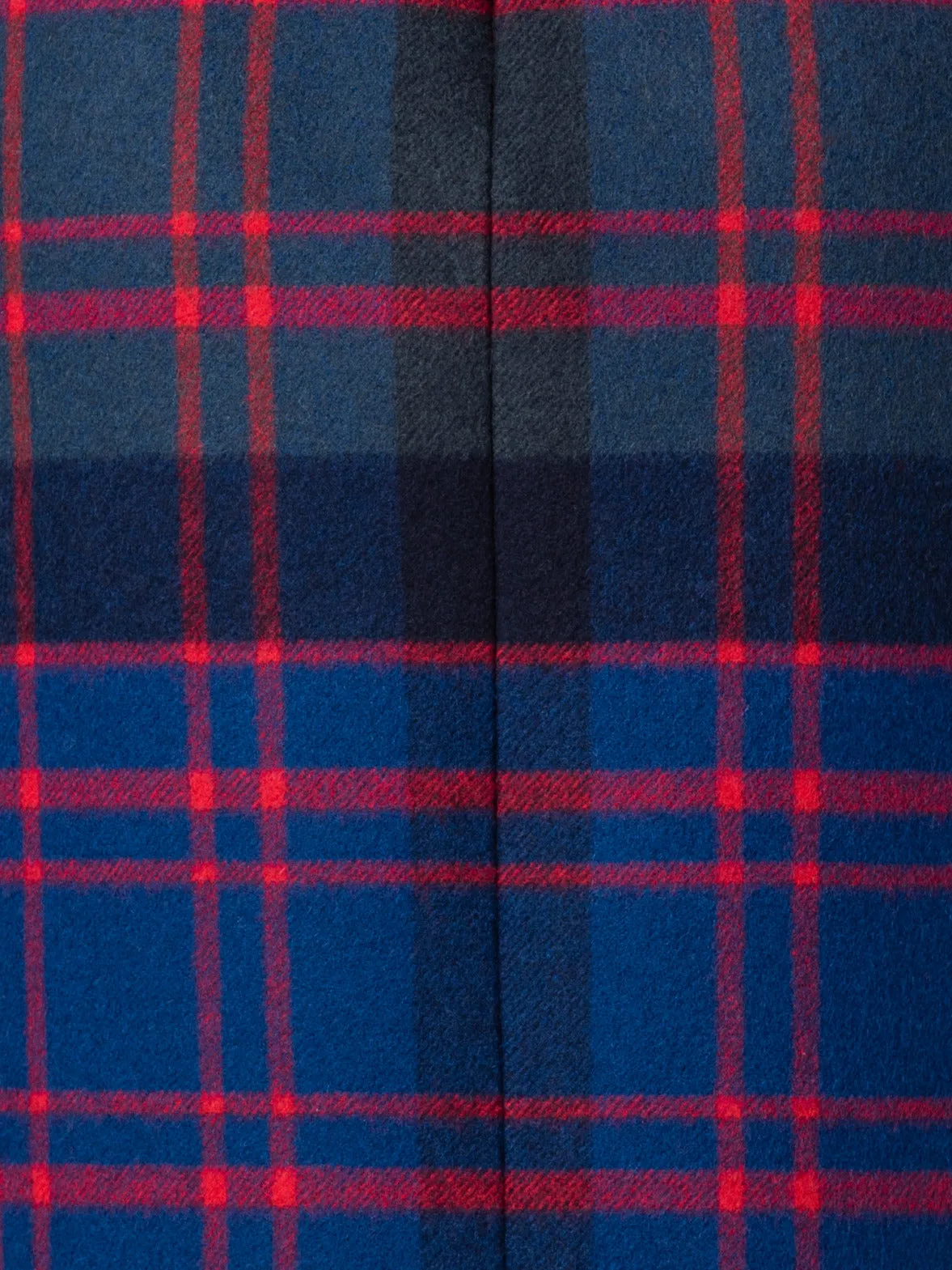 Short Wool Cashmere Double-Face Glen Check Skirt