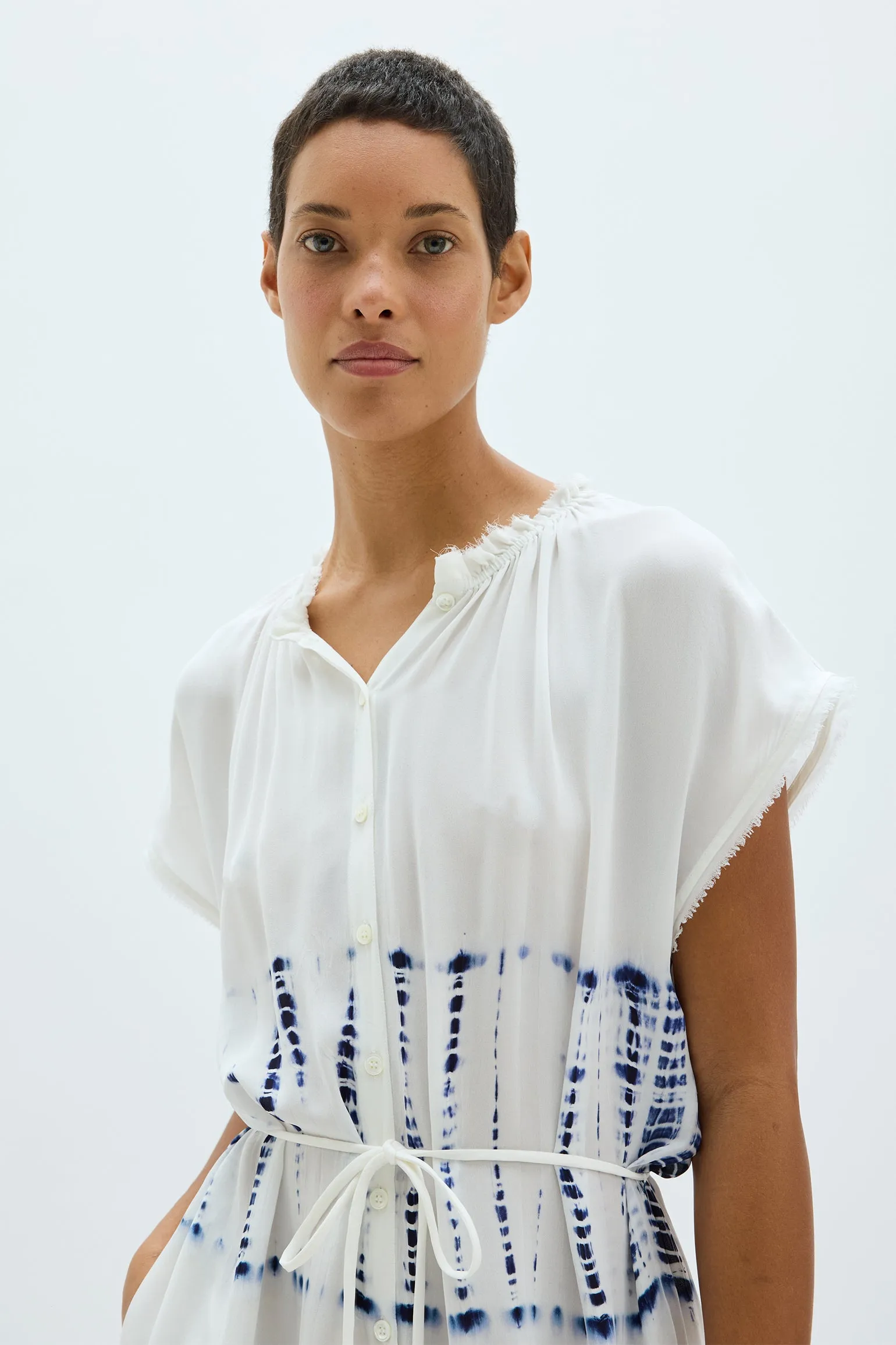 Silk Medley Washed White Marceline Dress