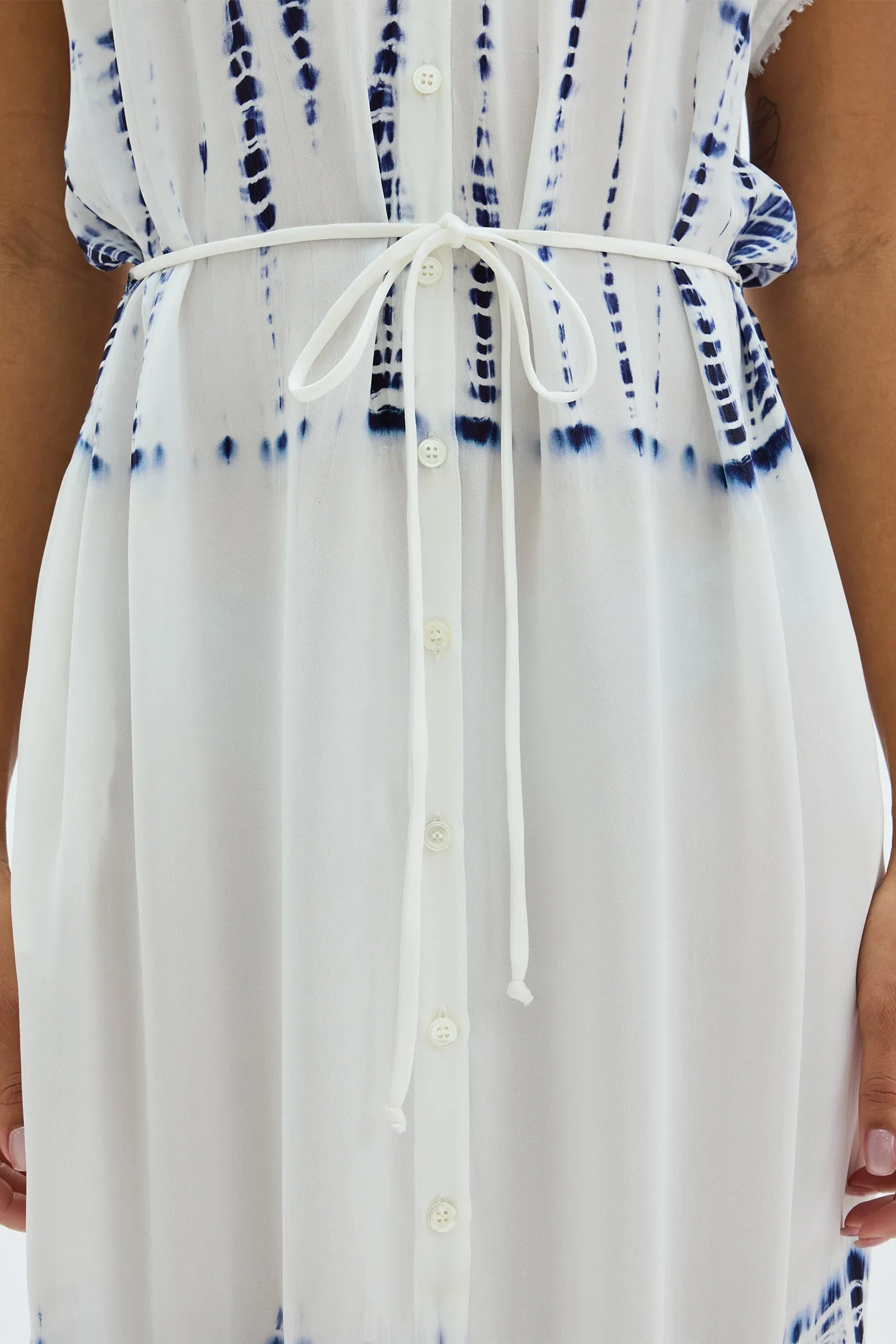 Silk Medley Washed White Marceline Dress