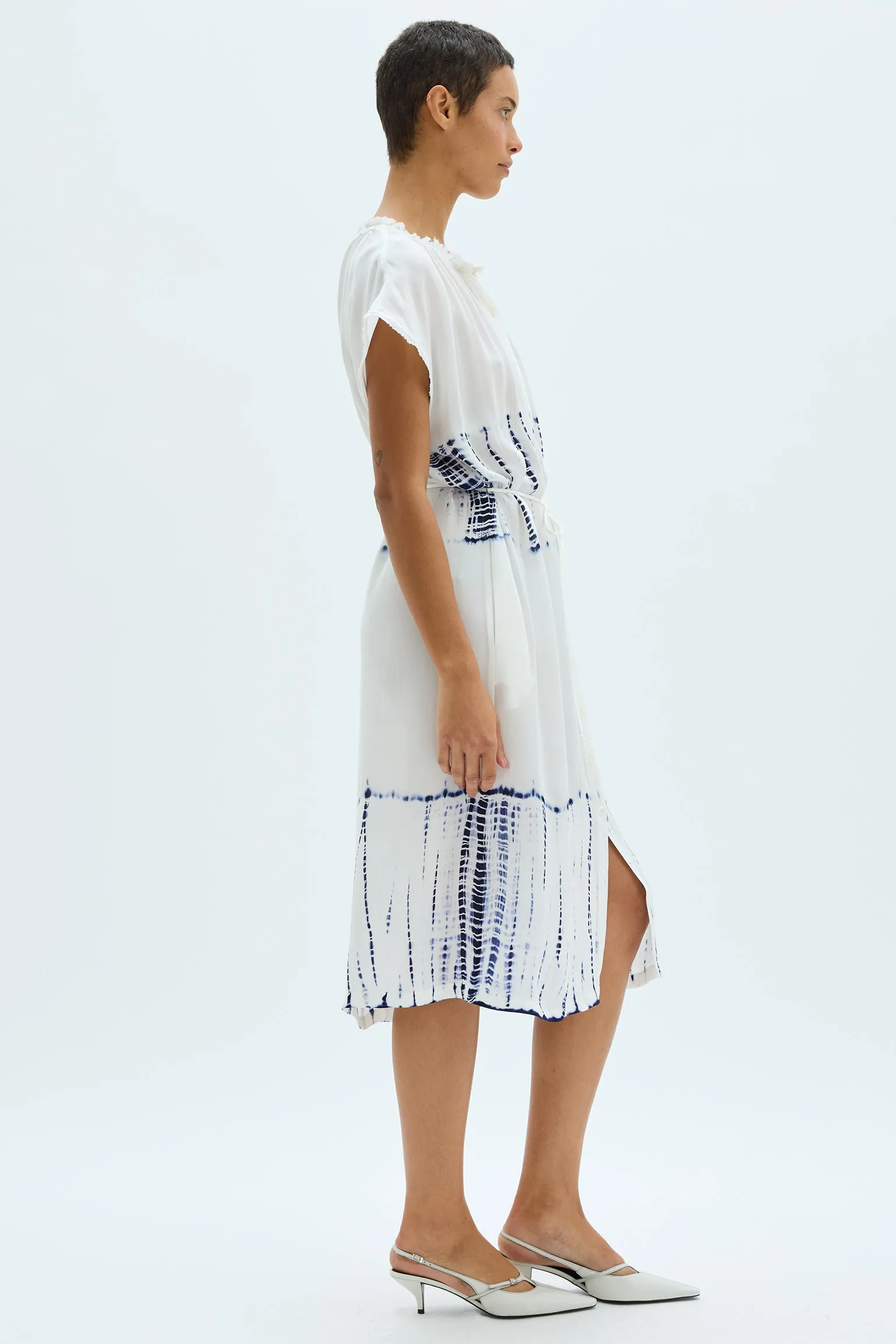 Silk Medley Washed White Marceline Dress