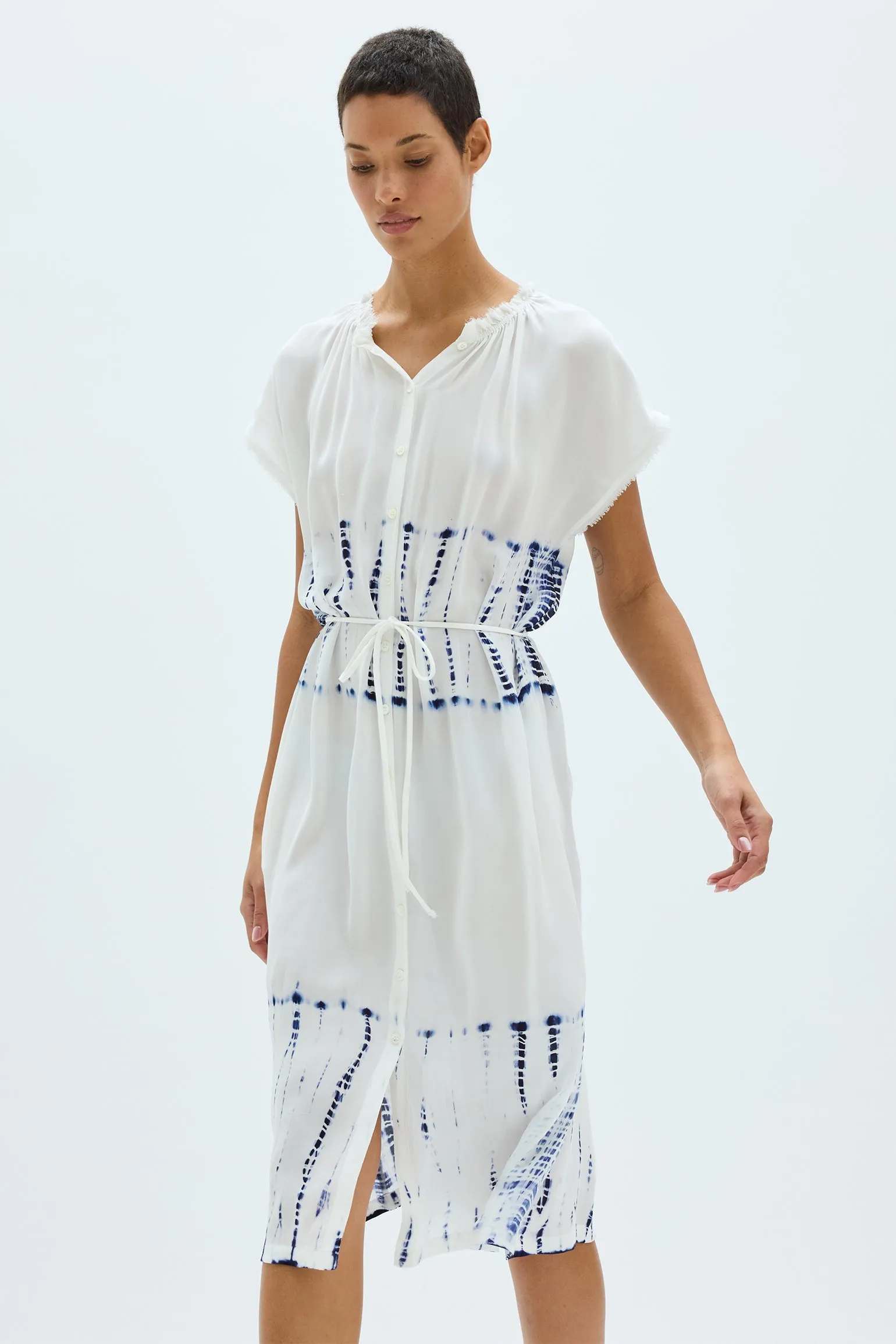 Silk Medley Washed White Marceline Dress