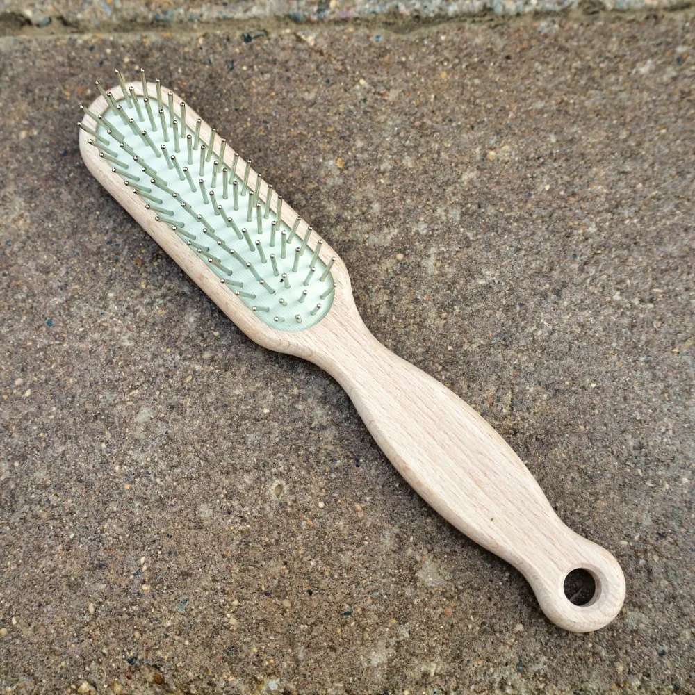 Soft Touch Wooden Pin Brush - Thicker Coats
