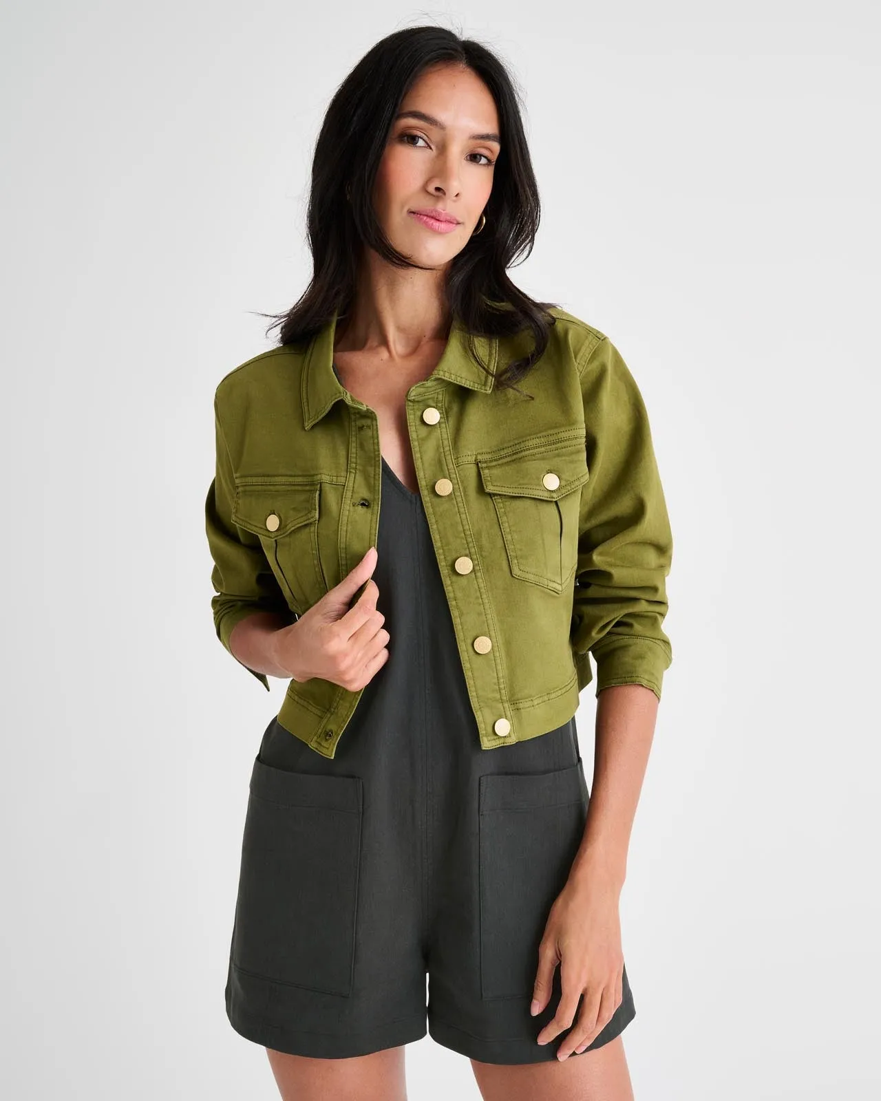Splendid x Rachelove Cropped Denim Jacket