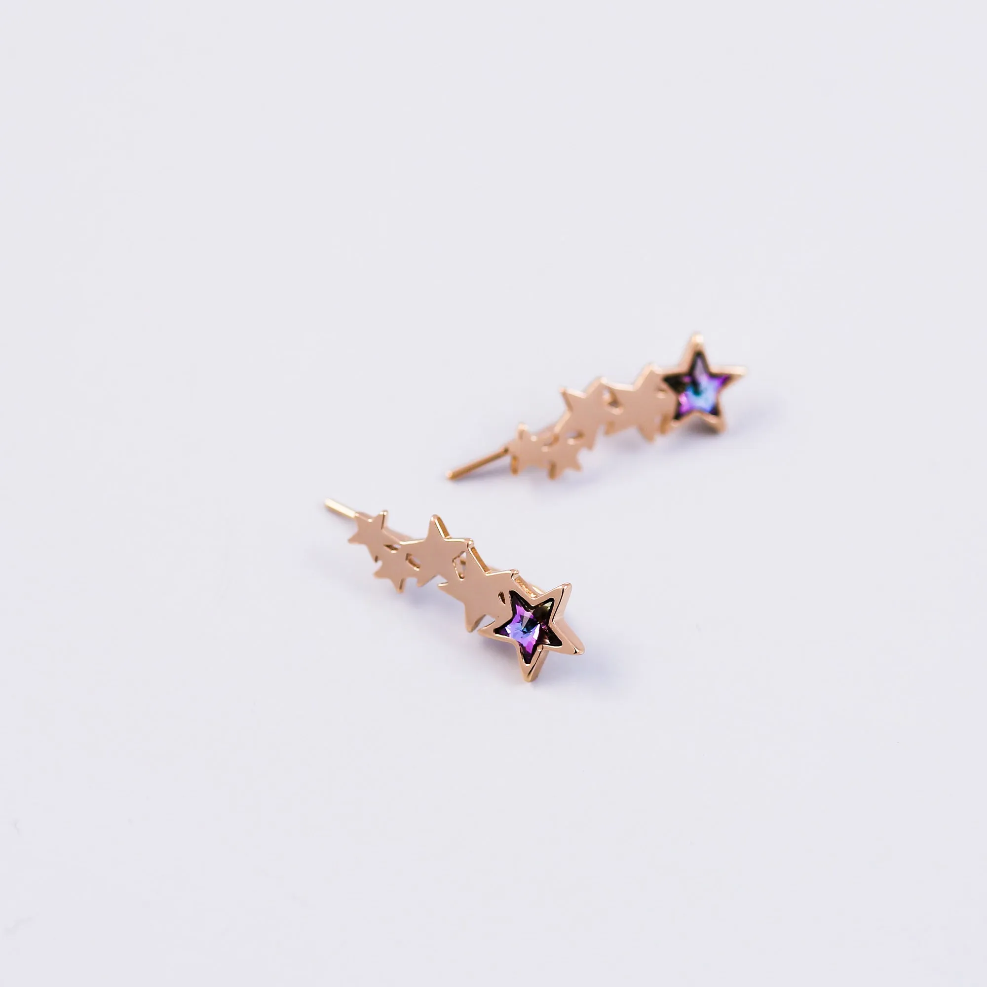 Stars Silver & Gold Purple Crystal Bundle 5056183902865