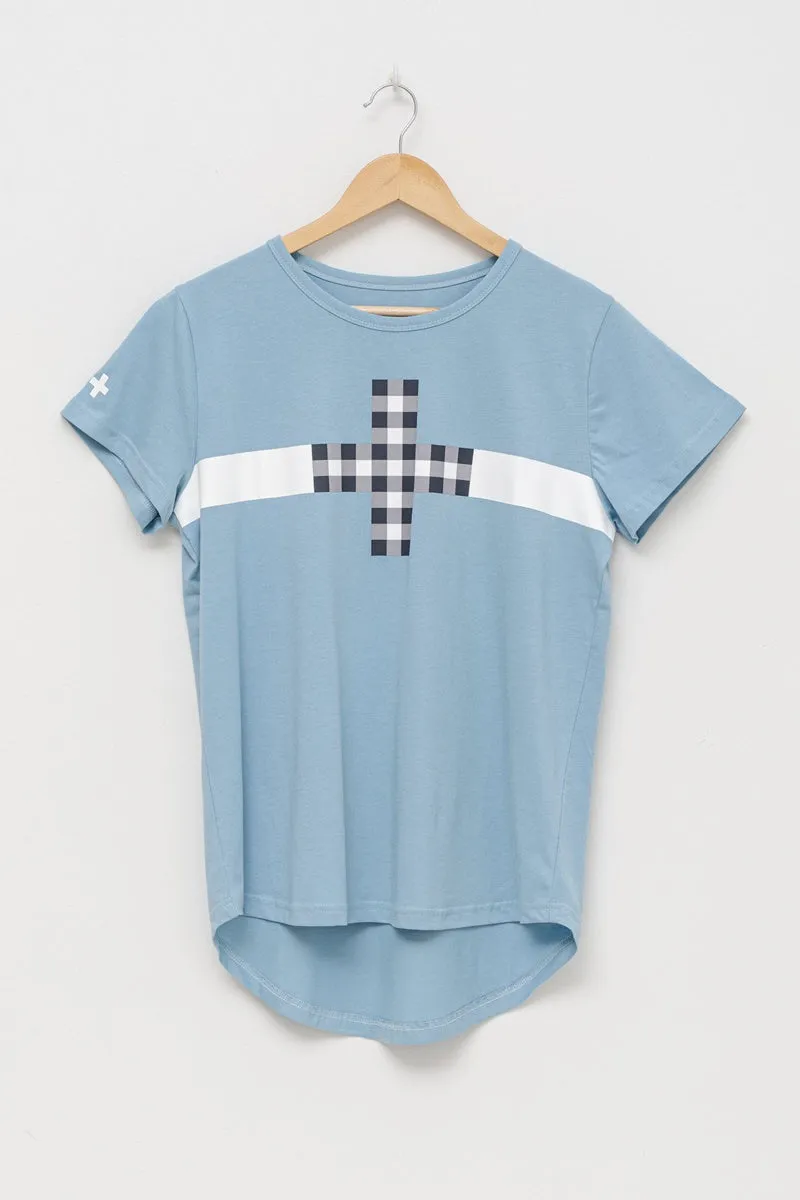 Stella   Gemma - Sky Blue with Gingham Tee