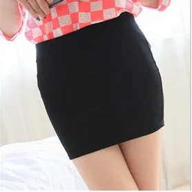 Summer Korean Candy Colors Hip Flattering High Waist Slim-Look Sexy A-Line Pencil Skirt
